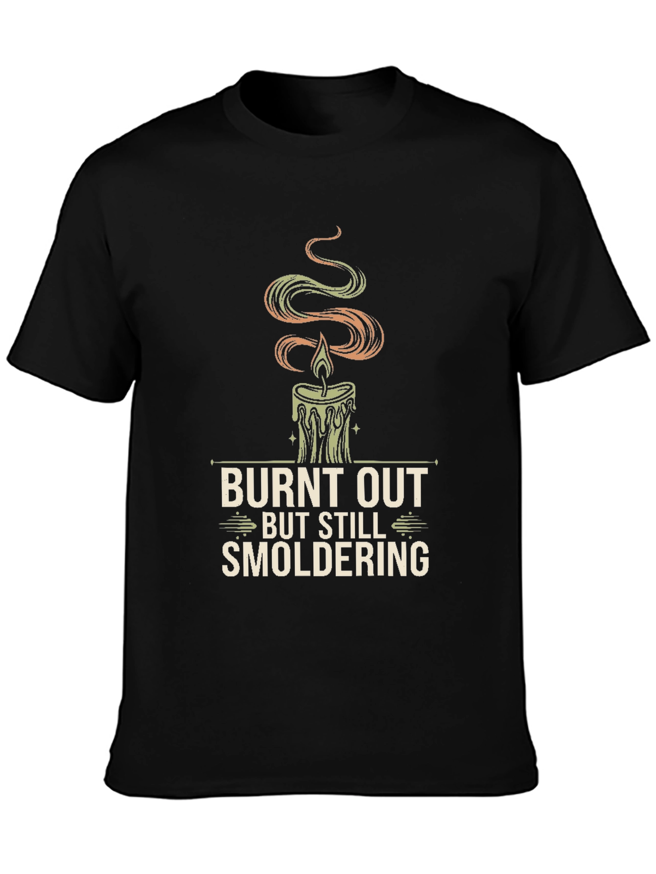 Burnt Out Candle Graphic Tee - Smoldering Style
