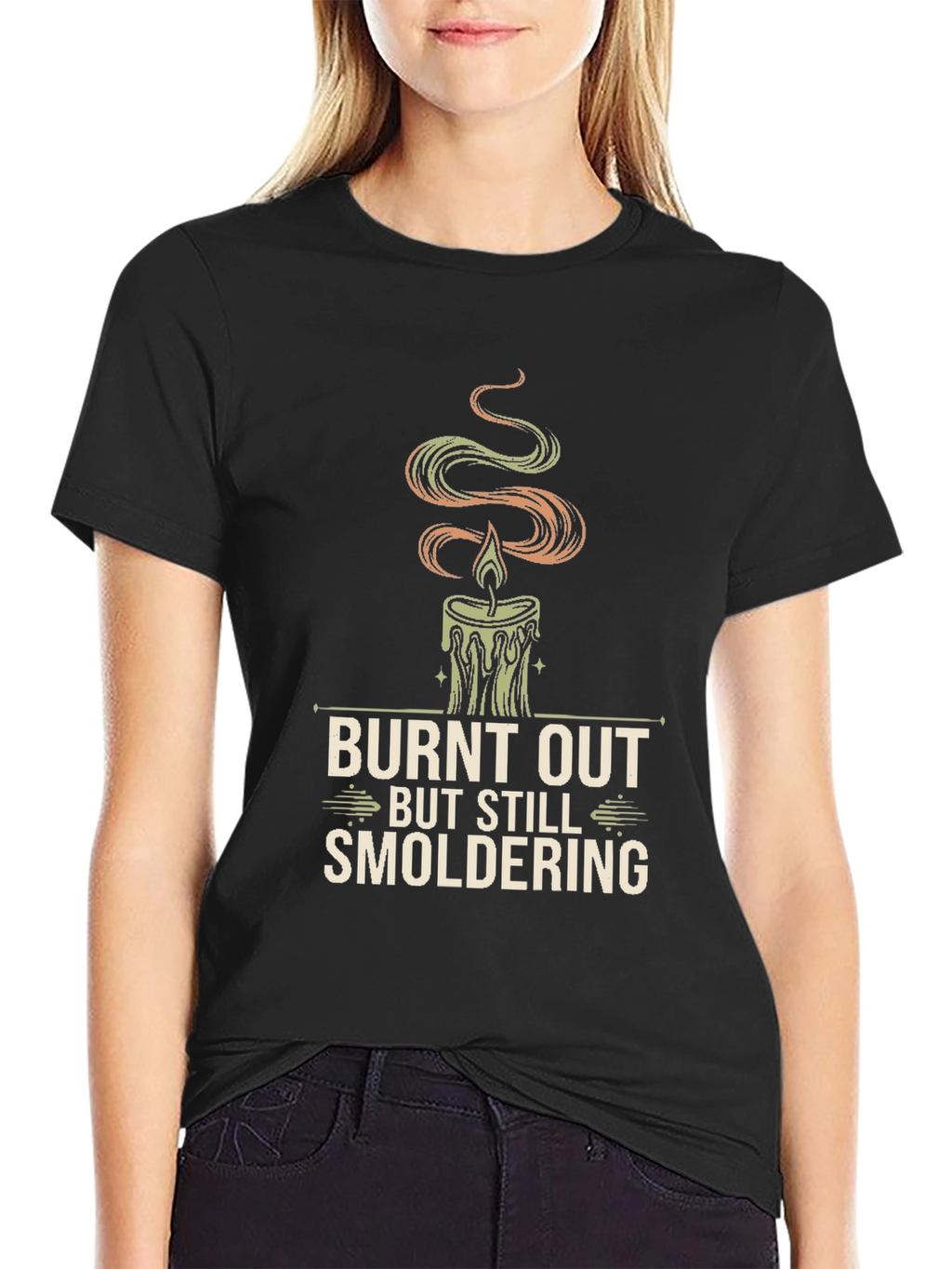 Burnt Out Candle Graphic Tee - Smoldering Style