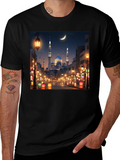 Mosque Print T-Shirt - Night Scene