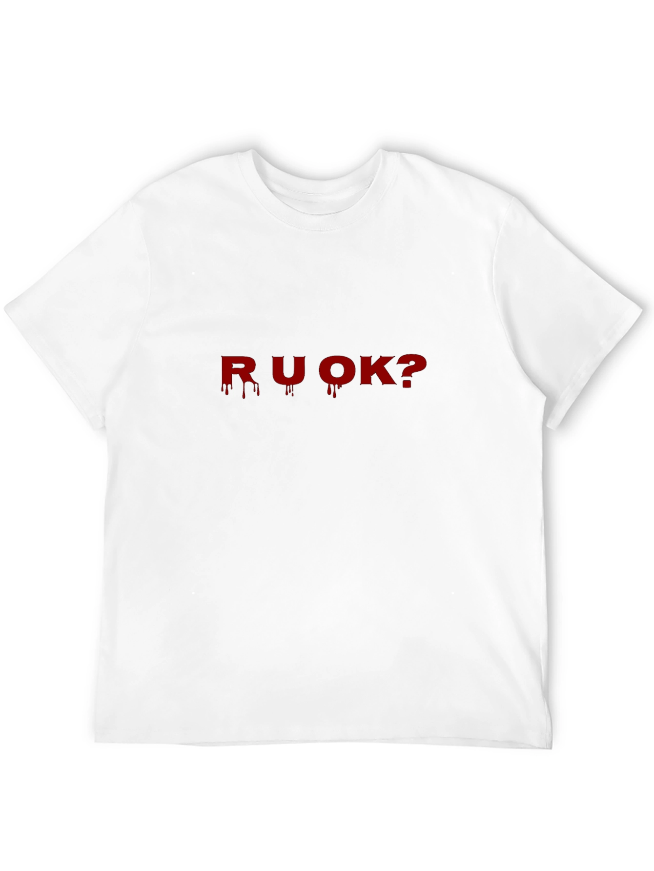 R U OK? Graphic Print T-Shirt