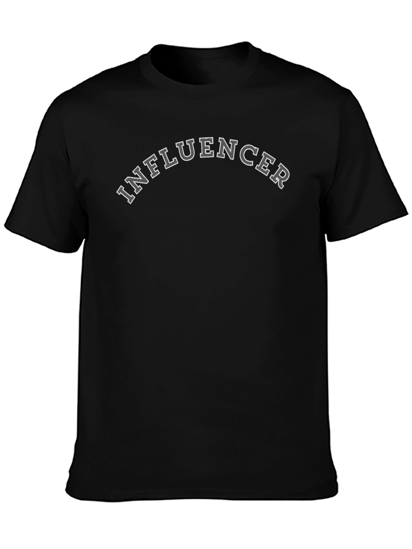 Influencer Black T-Shirt - Modern Graphic Tee