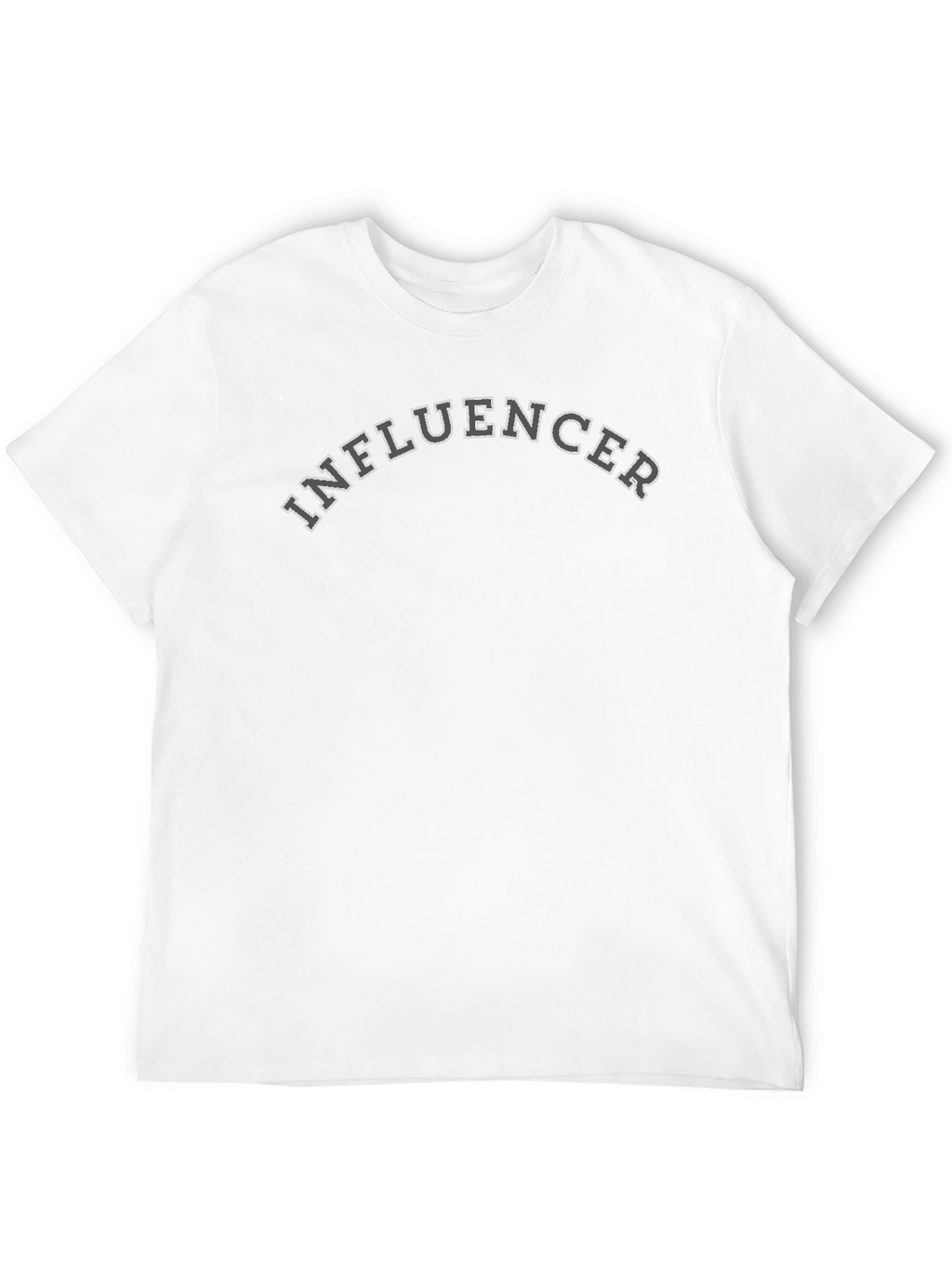 Influencer Black T-Shirt - Modern Graphic Tee