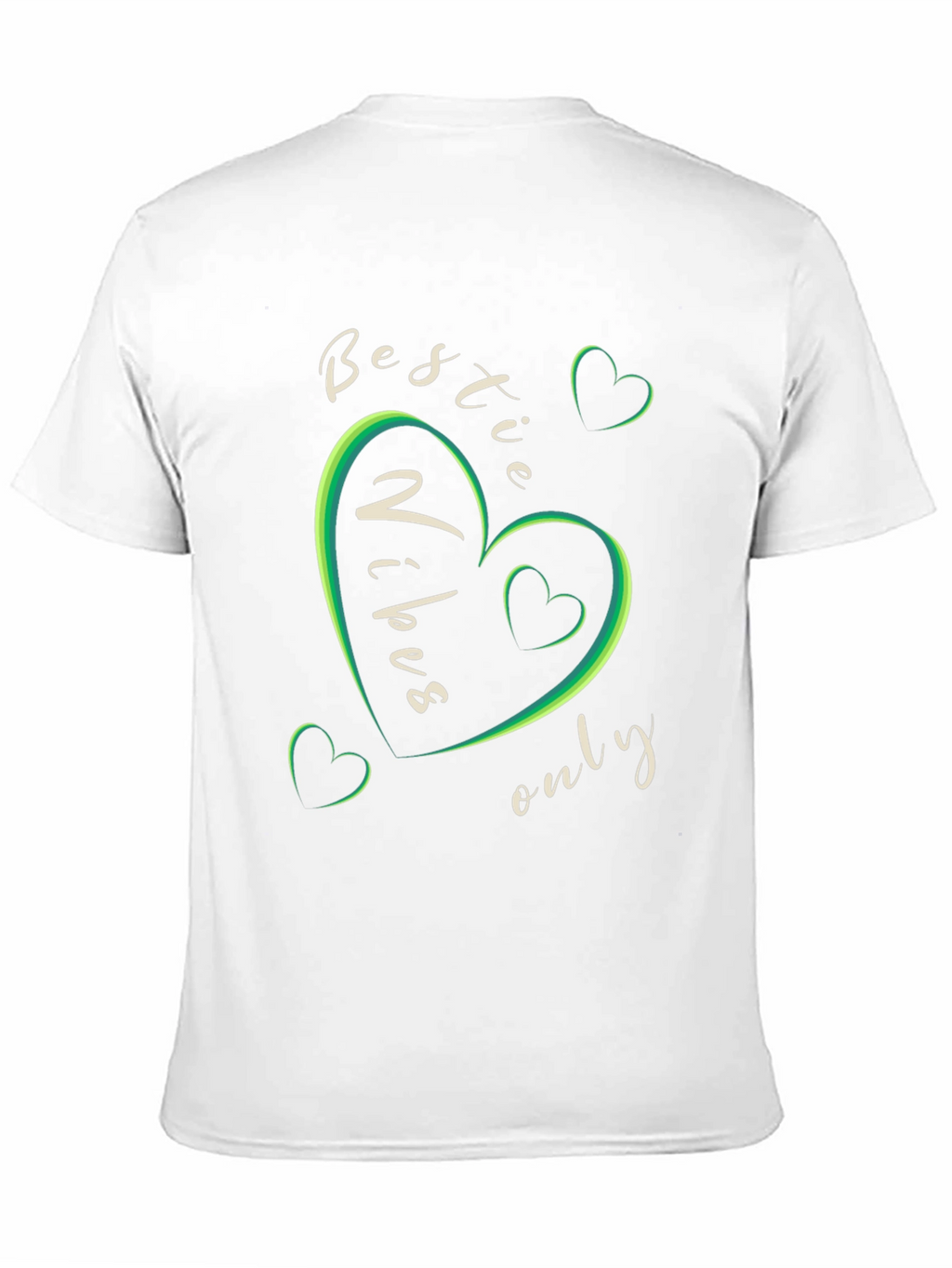 Bestie Vibes Only Graphic Tee - Black Crew Neck