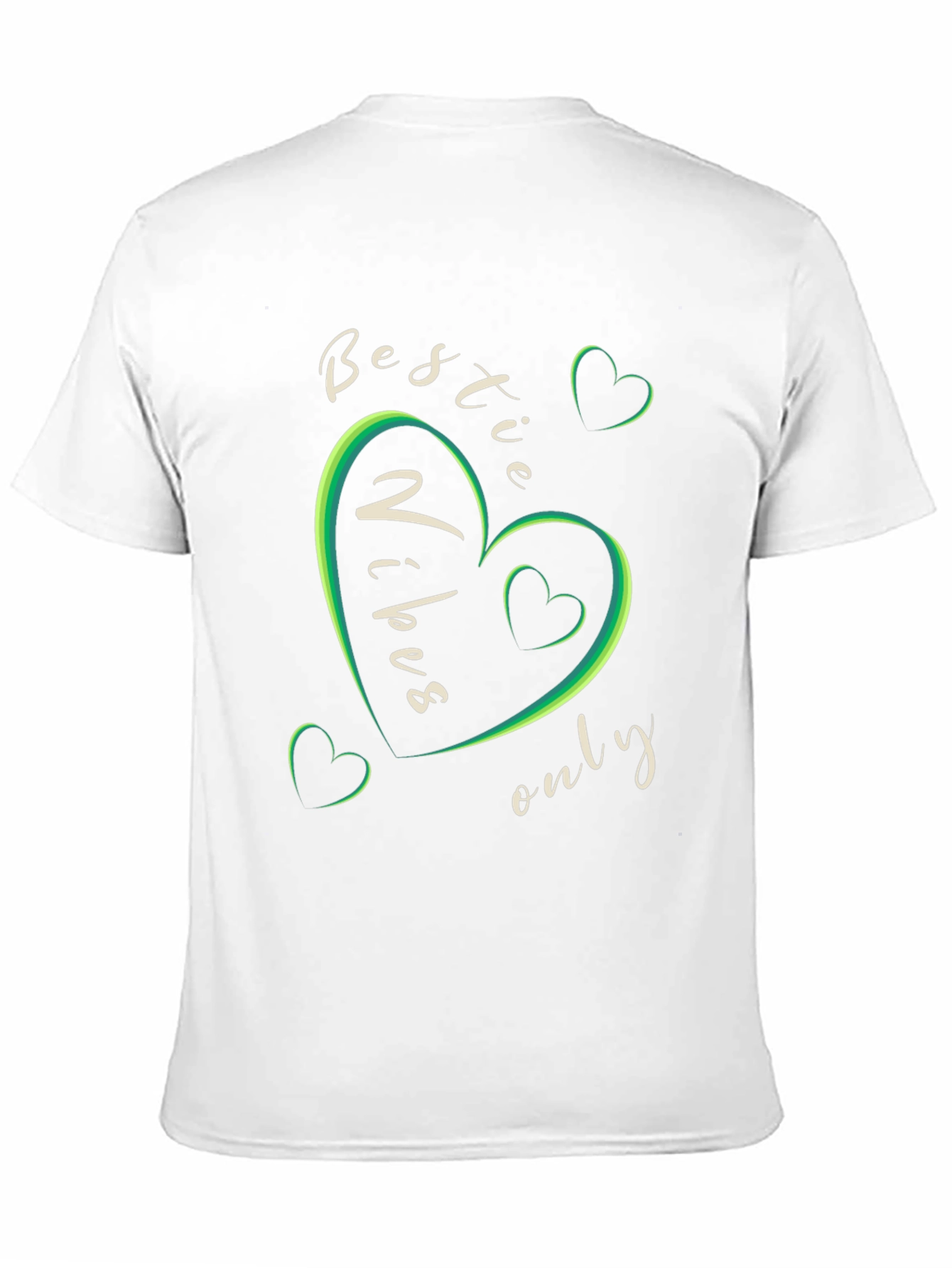 Bestie Vibes Only Graphic Tee - Black Crew Neck