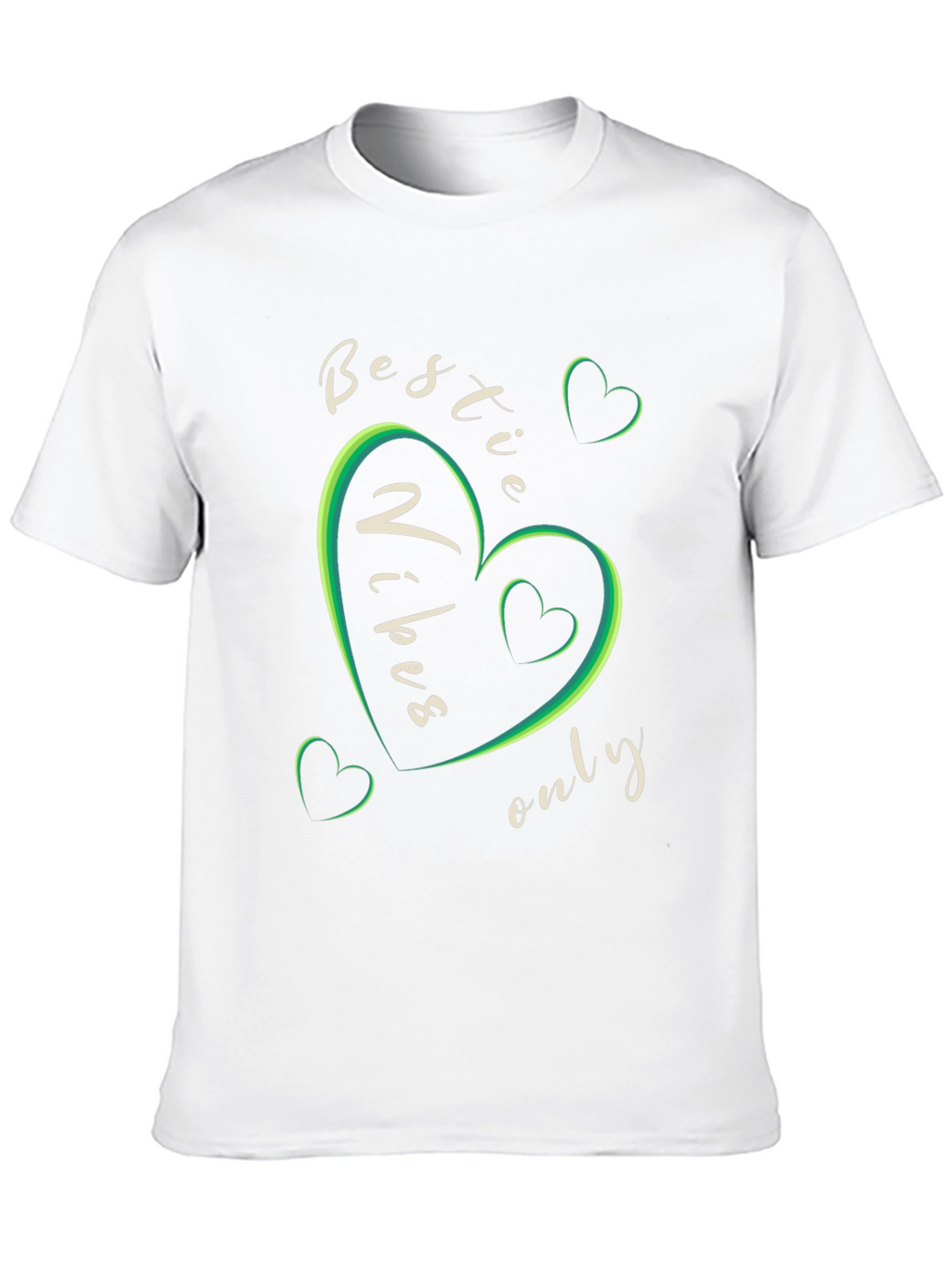 Bestie Vibes Only Graphic Tee - Black Crew Neck
