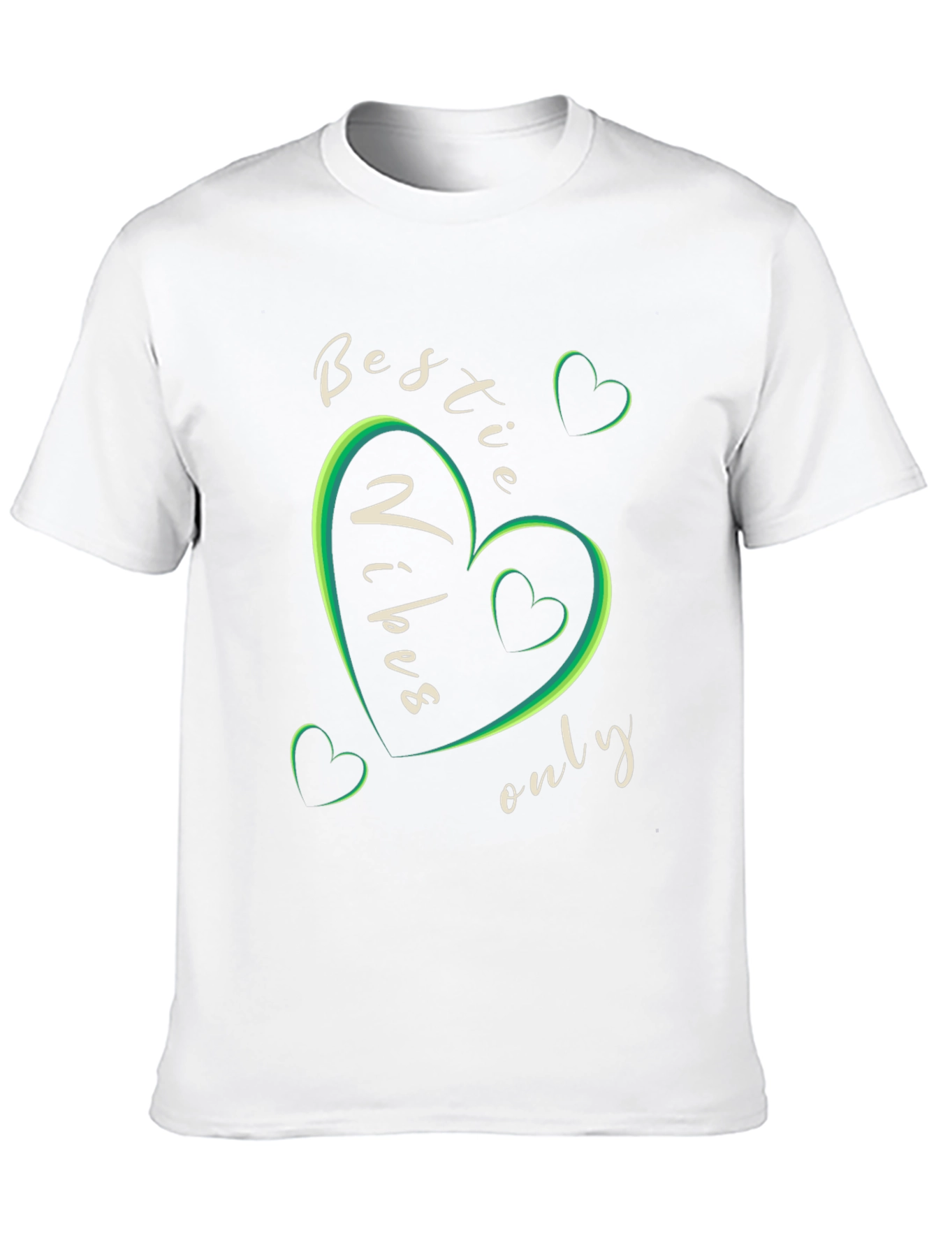 Bestie Vibes Only Graphic Tee - Black Crew Neck