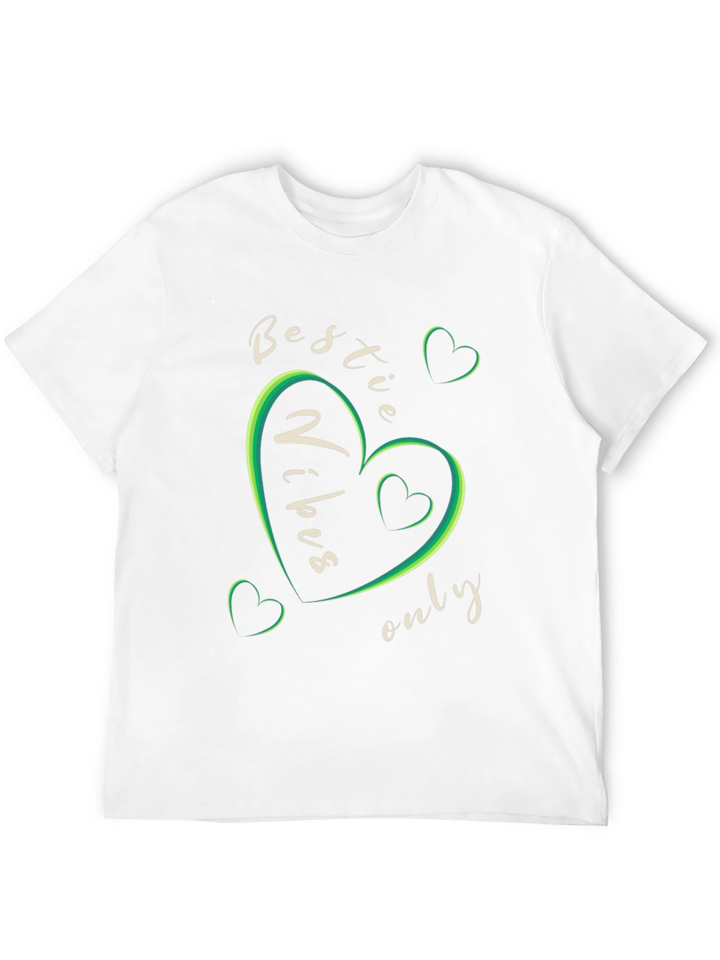 Bestie Vibes Only Graphic Tee - Black Crew Neck