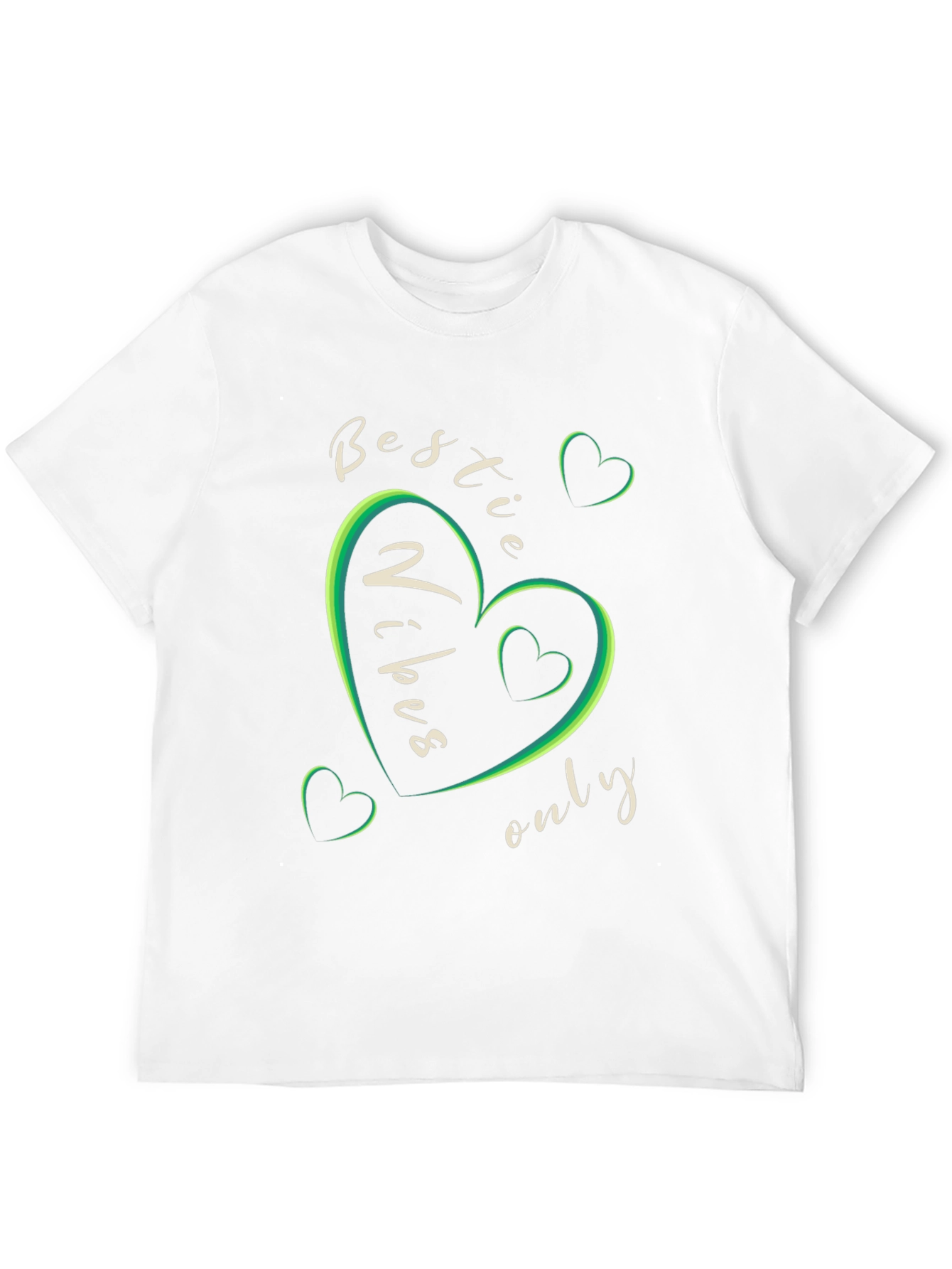 Bestie Vibes Only Graphic Tee - Black Crew Neck