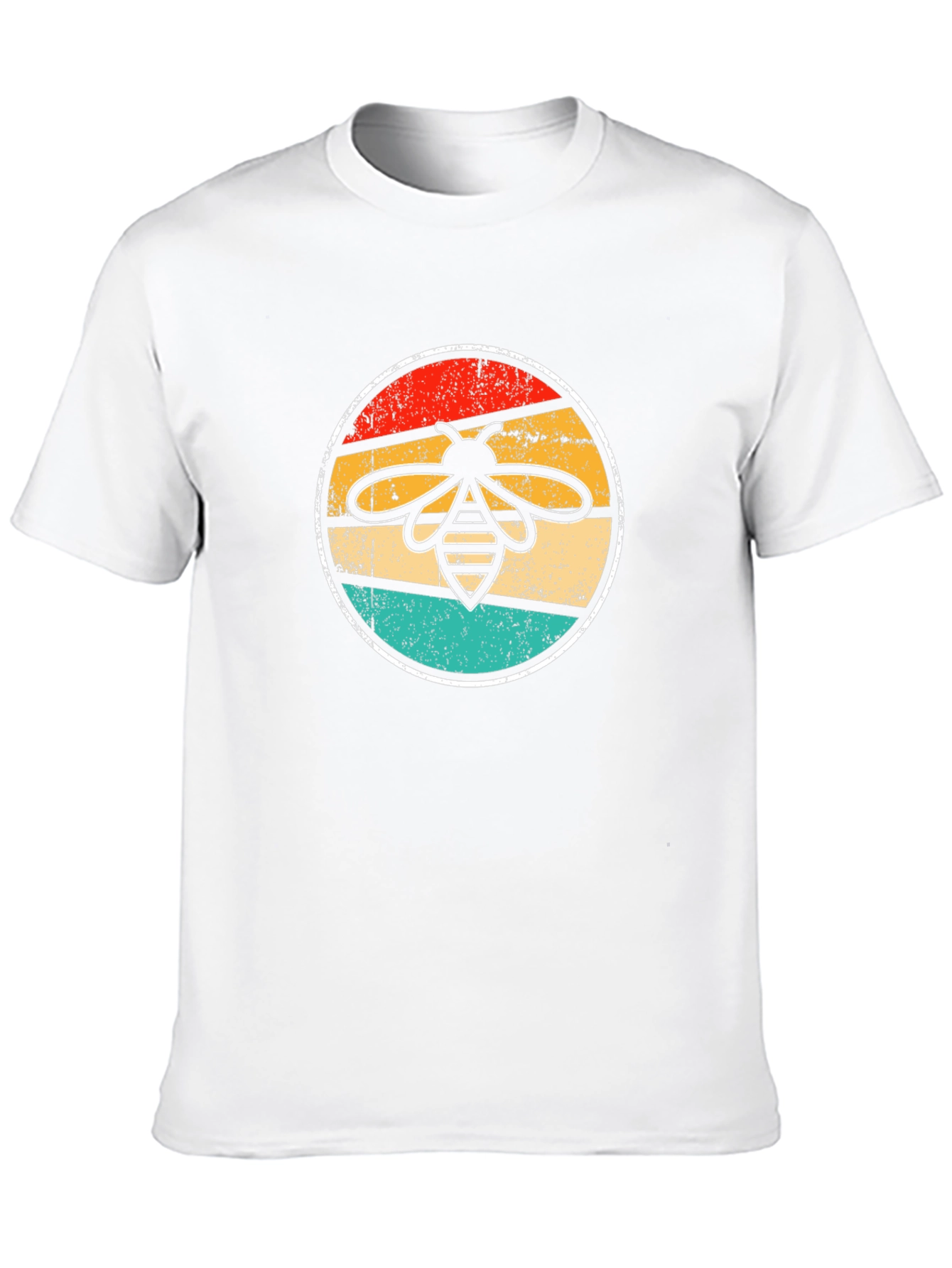 Retro Bee Graphic T-Shirt - Black