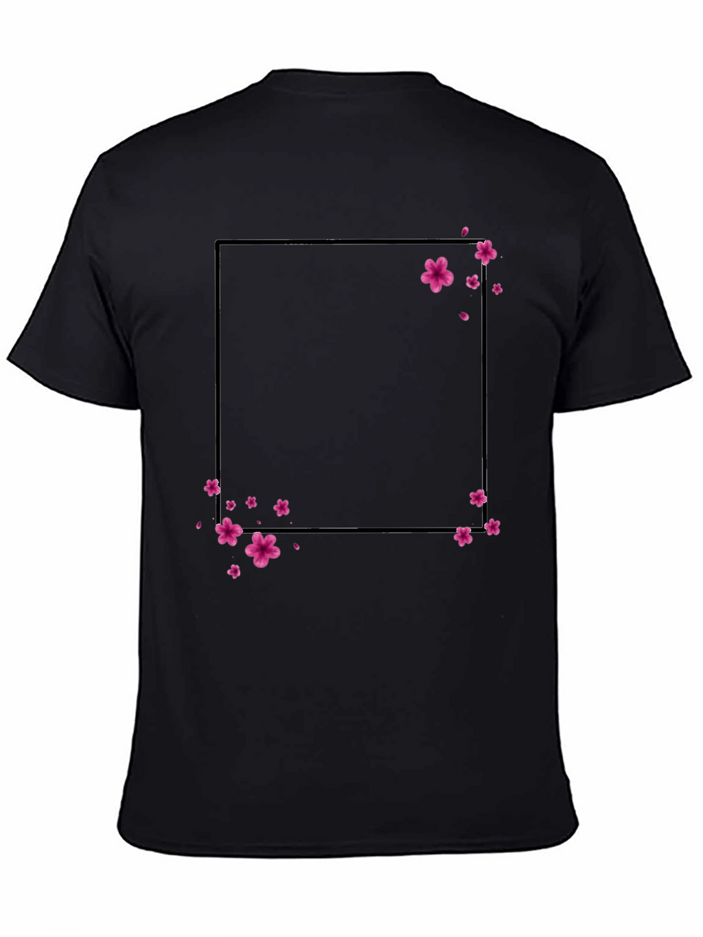 Cherry Blossom Graphic Tee - Stylish Black T-Shirt