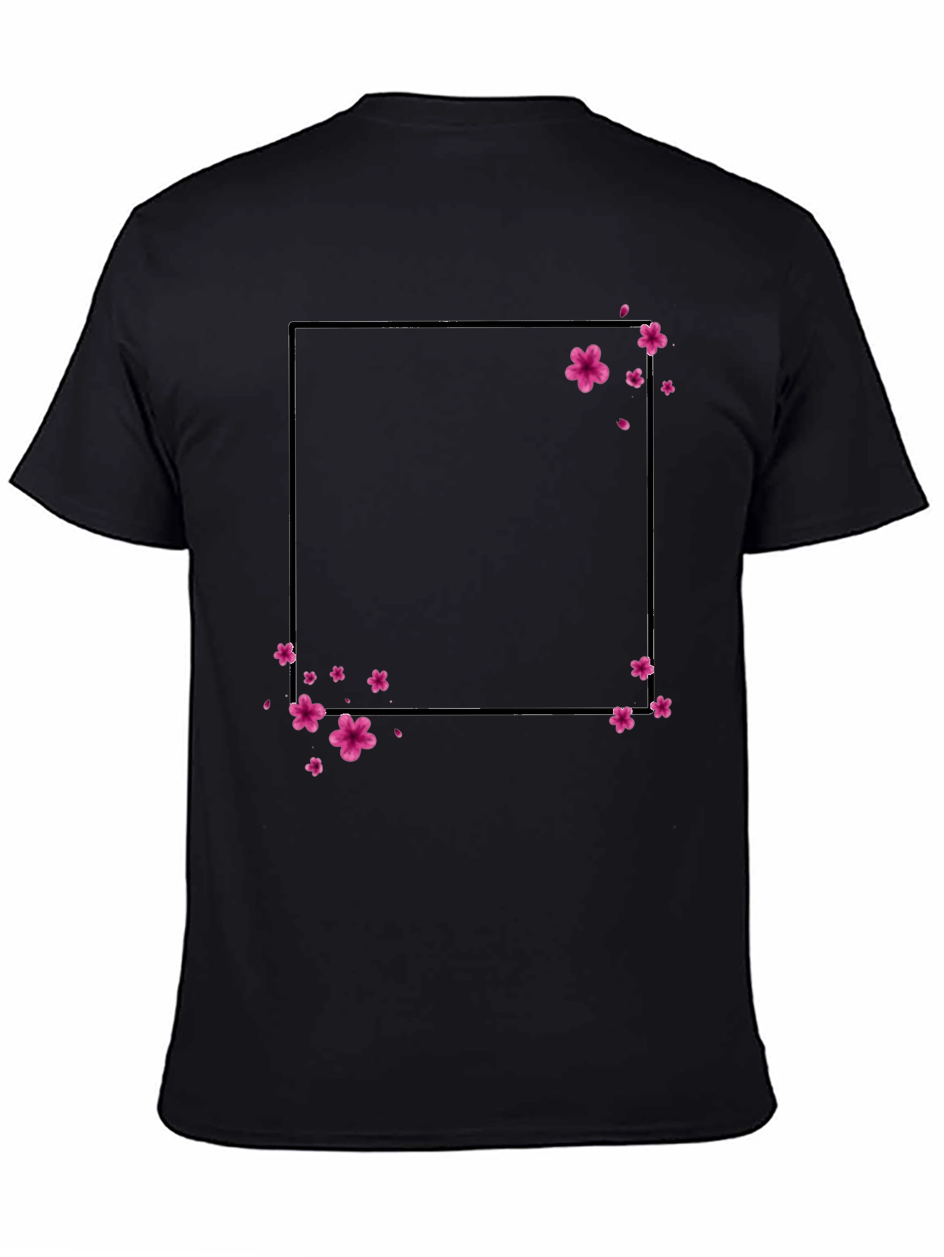 Cherry Blossom Graphic Tee - Stylish Black T-Shirt