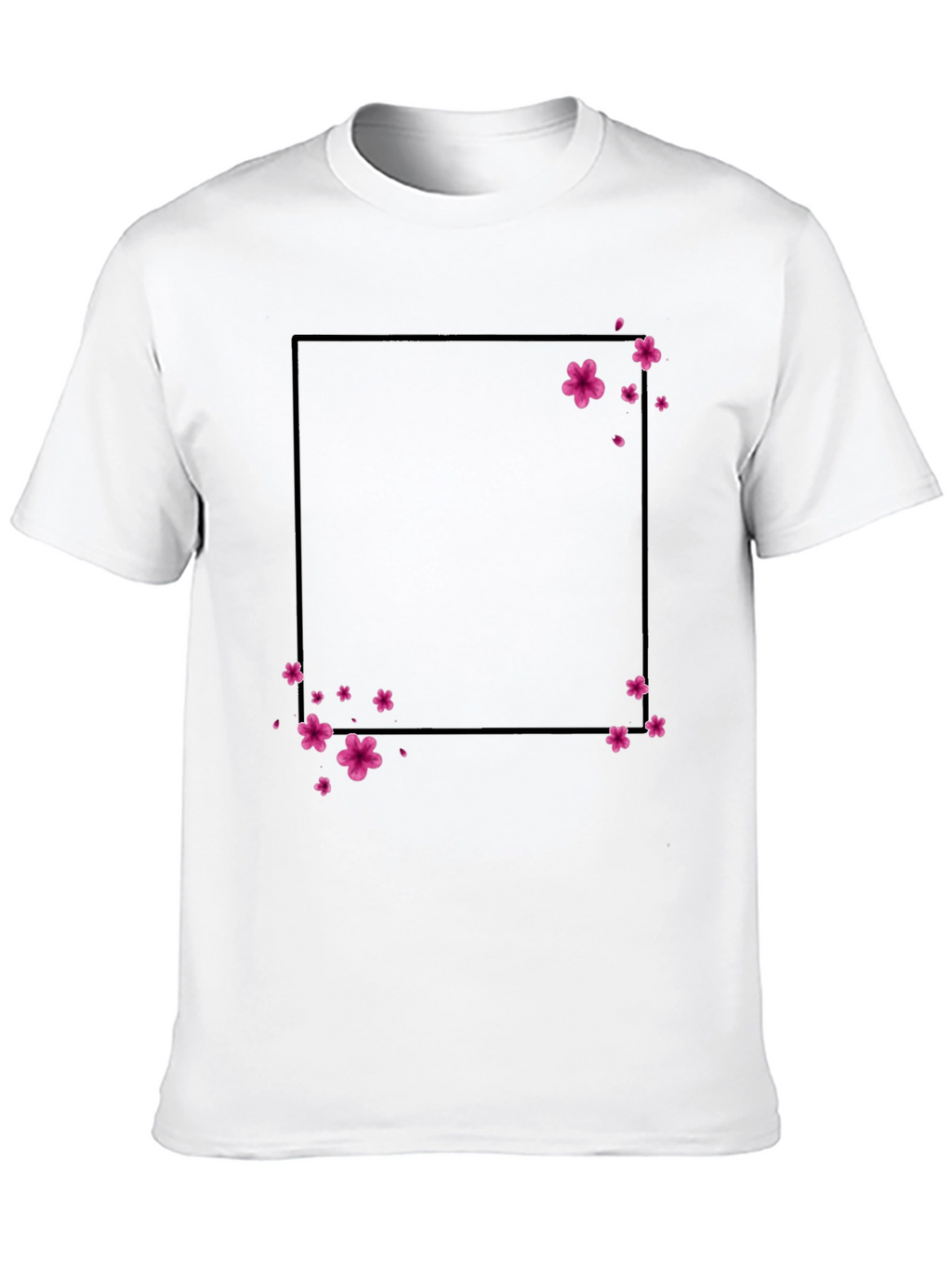 Cherry Blossom Graphic Tee - Stylish Black T-Shirt