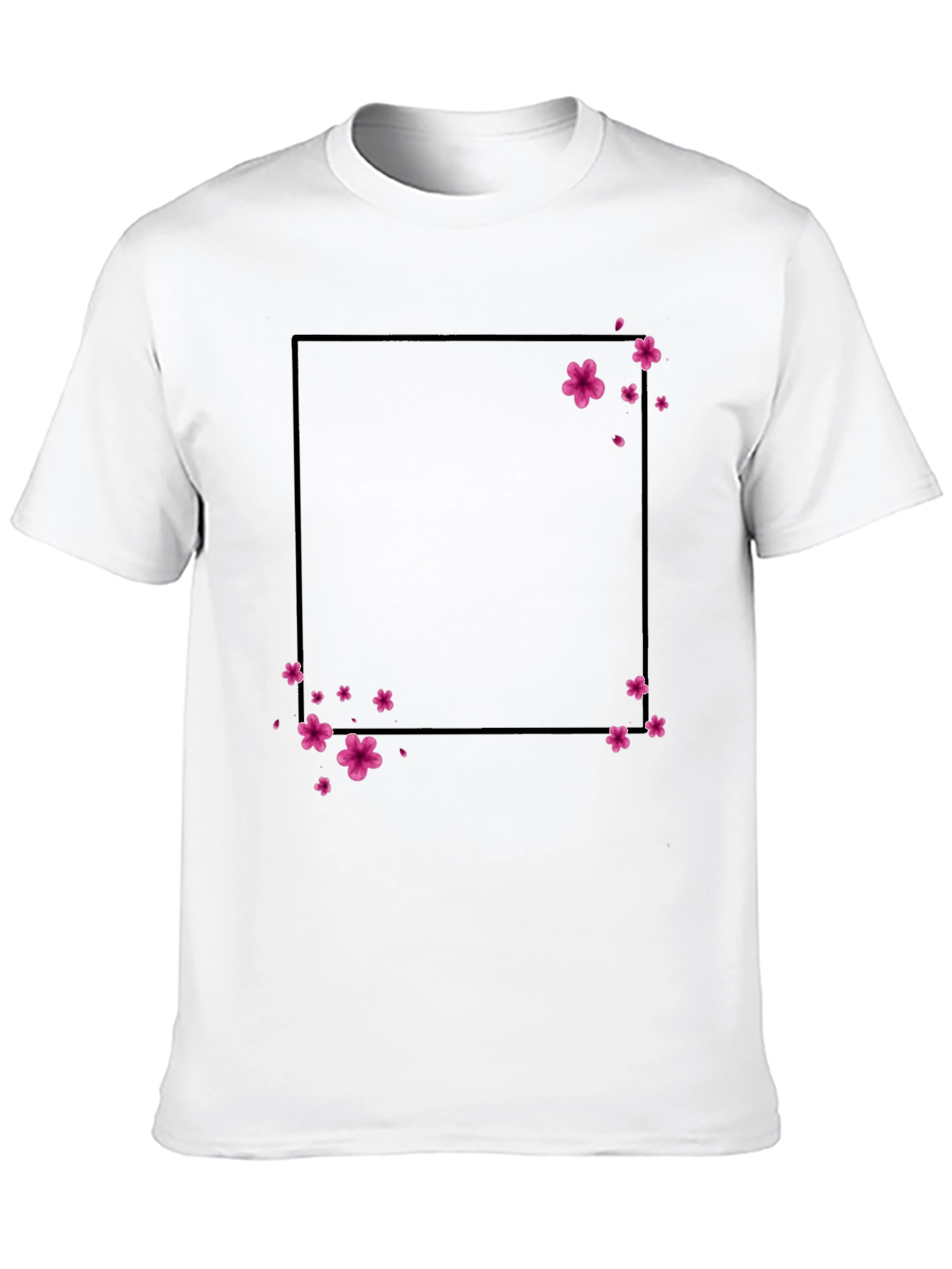 Cherry Blossom Graphic Tee - Stylish Black T-Shirt