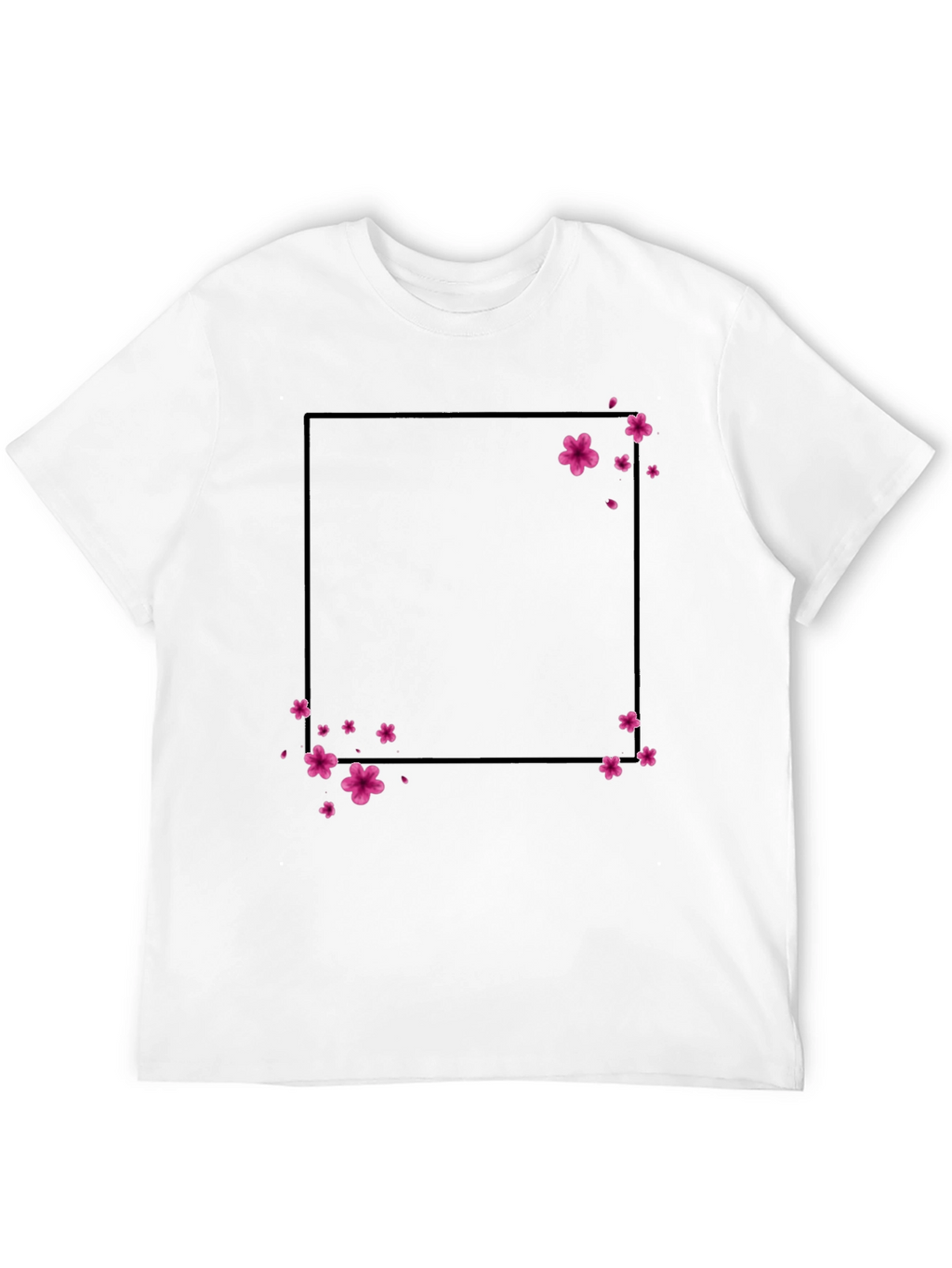 Cherry Blossom Graphic Tee - Stylish Black T-Shirt