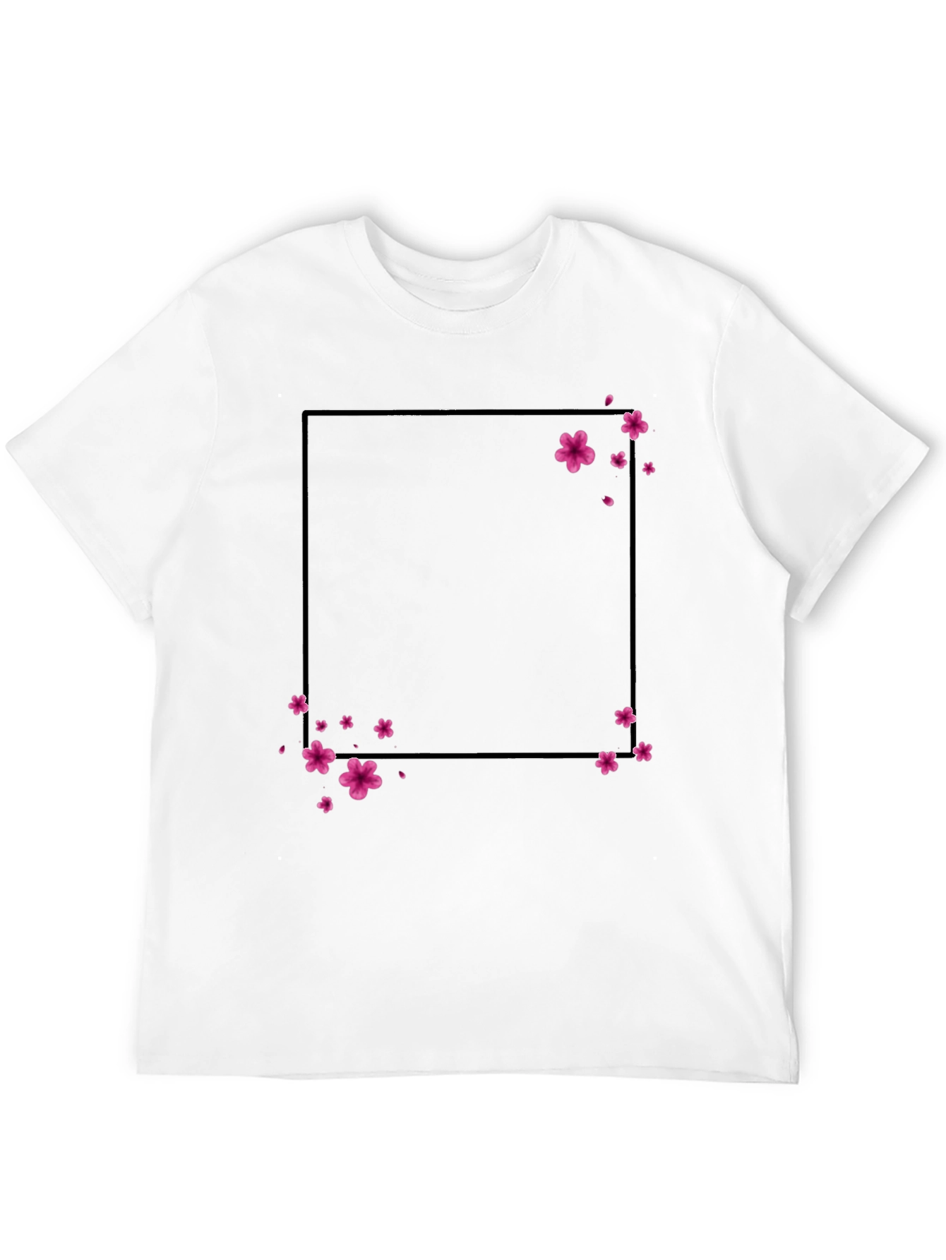 Cherry Blossom Graphic Tee - Stylish Black T-Shirt