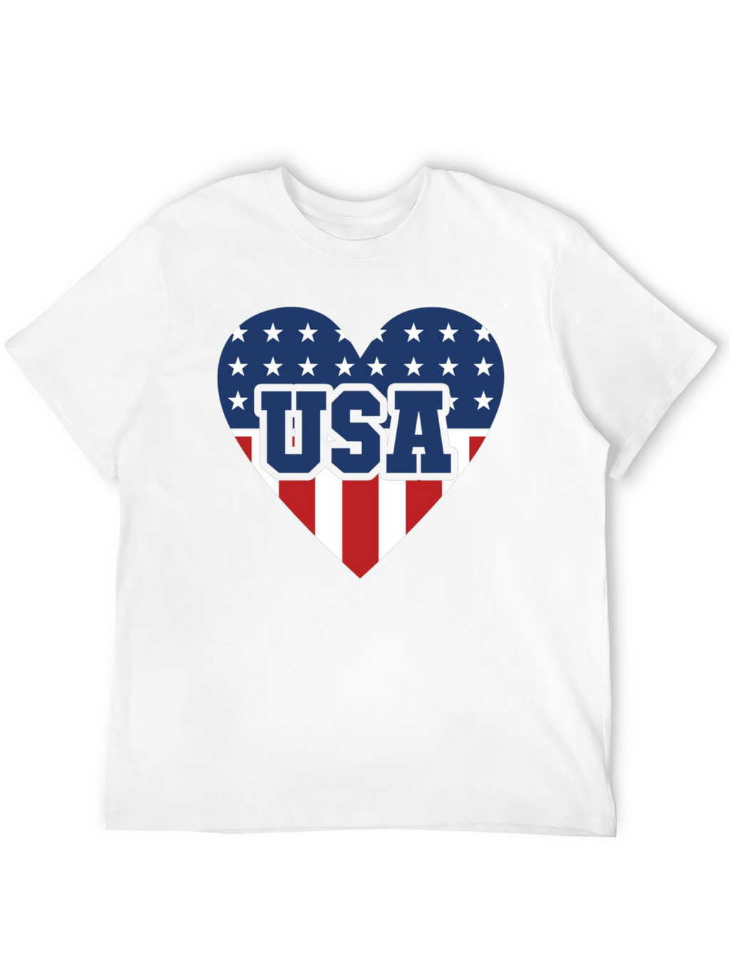 USA Heart Flag Graphic T-Shirt