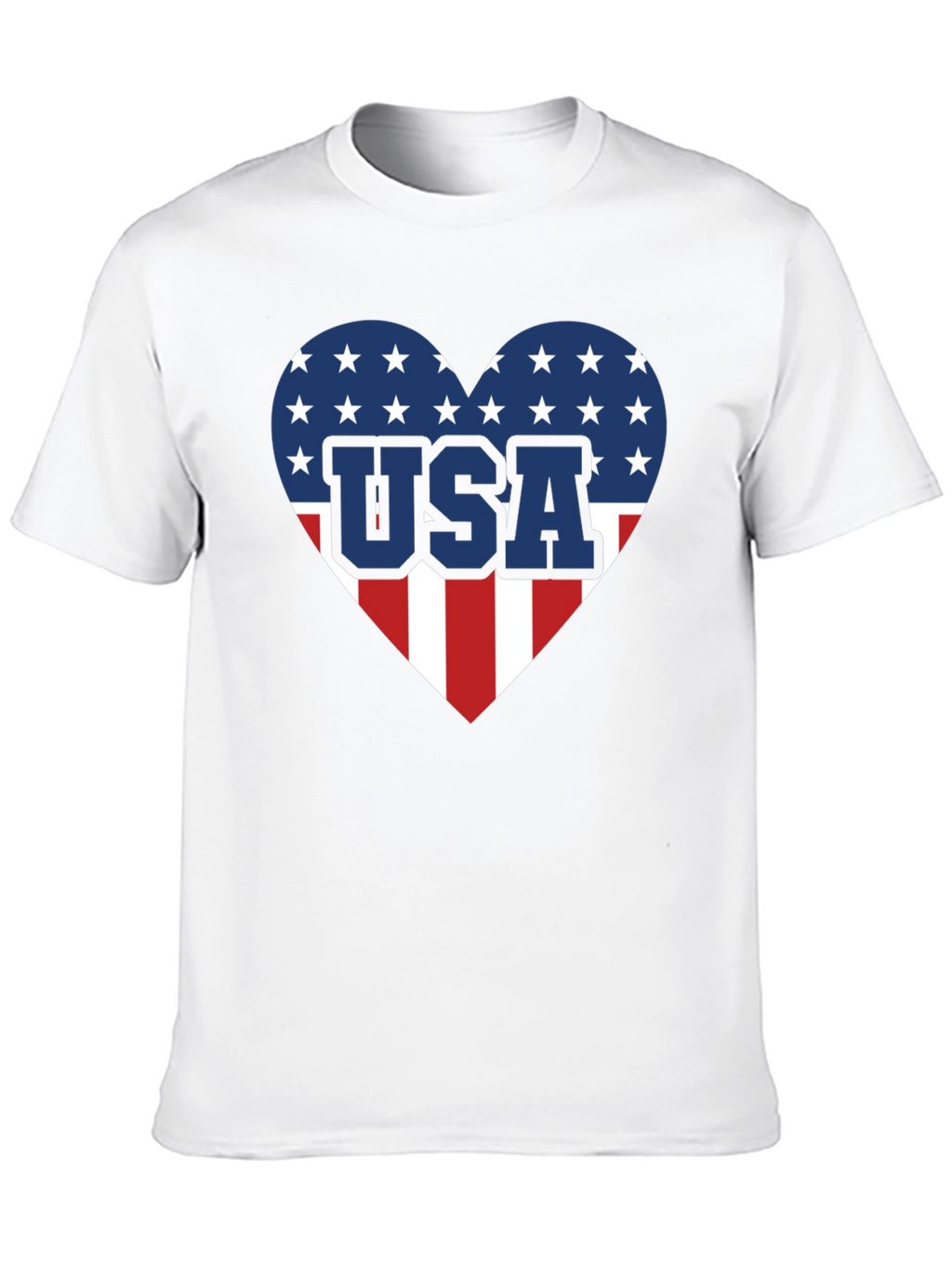 USA Heart Flag Graphic T-Shirt