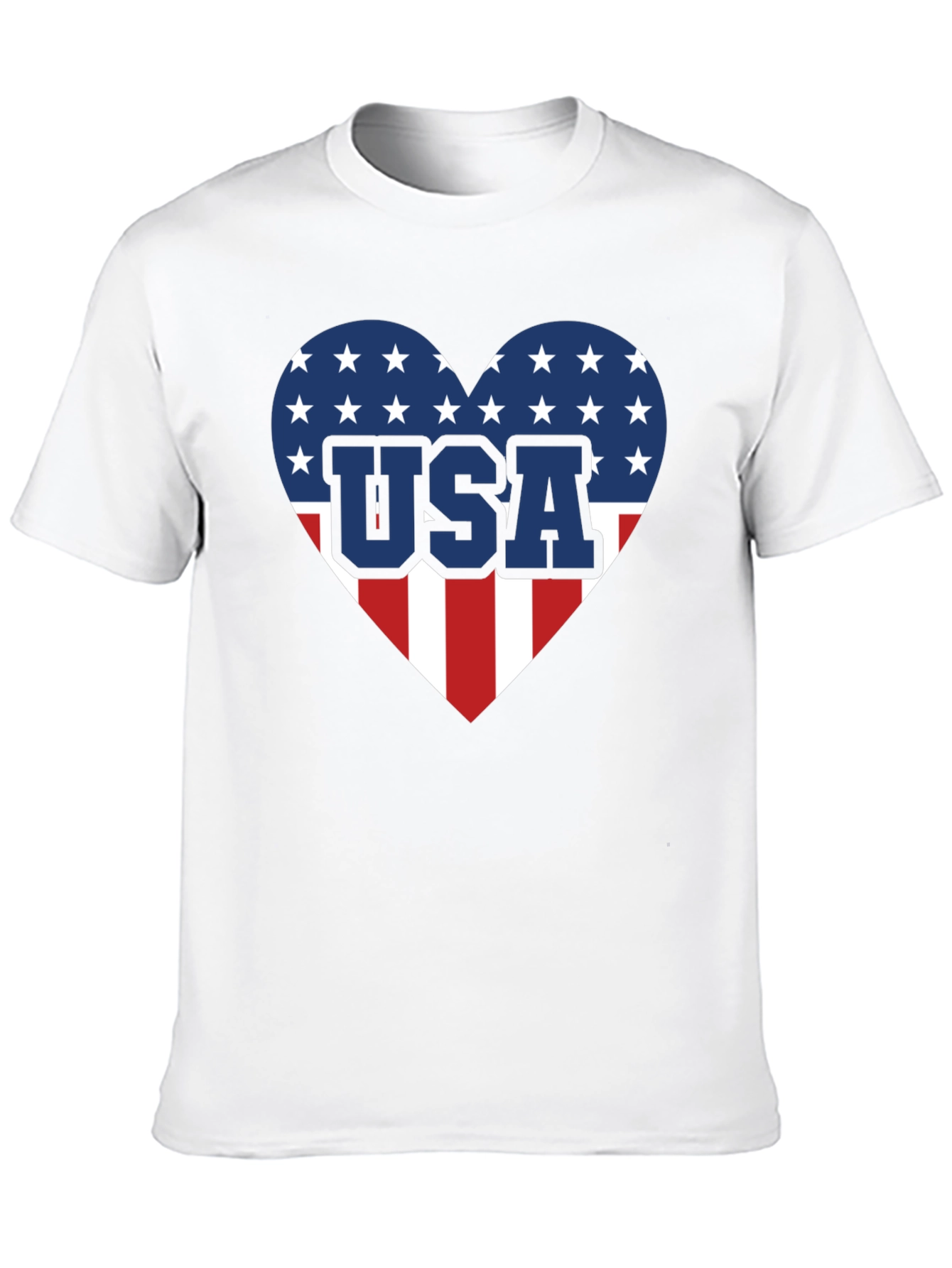 USA Heart Flag Graphic T-Shirt