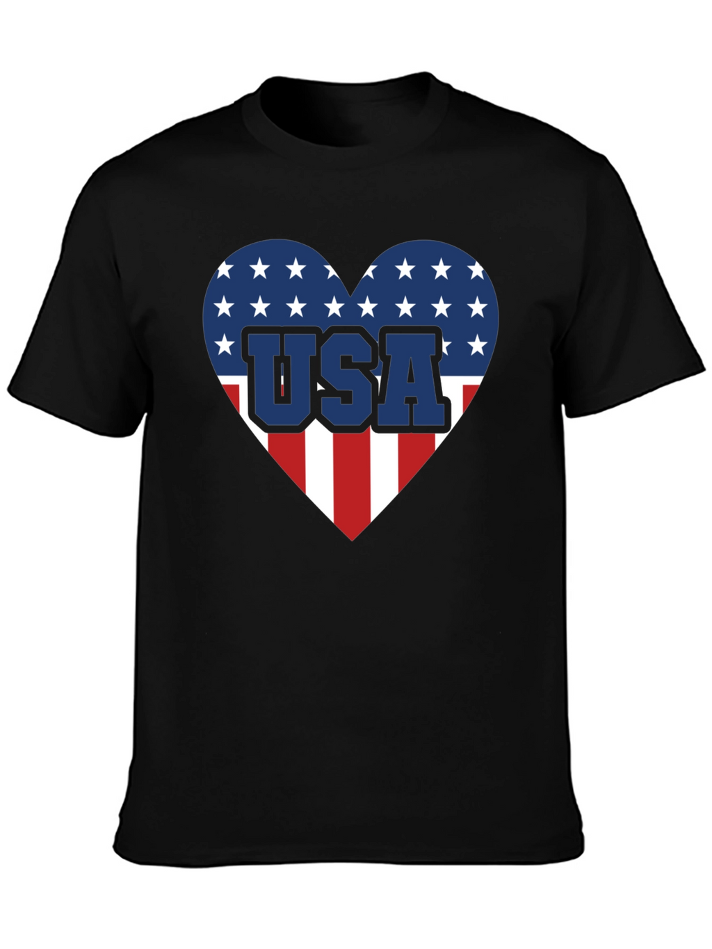 USA Heart Flag Graphic T-Shirt