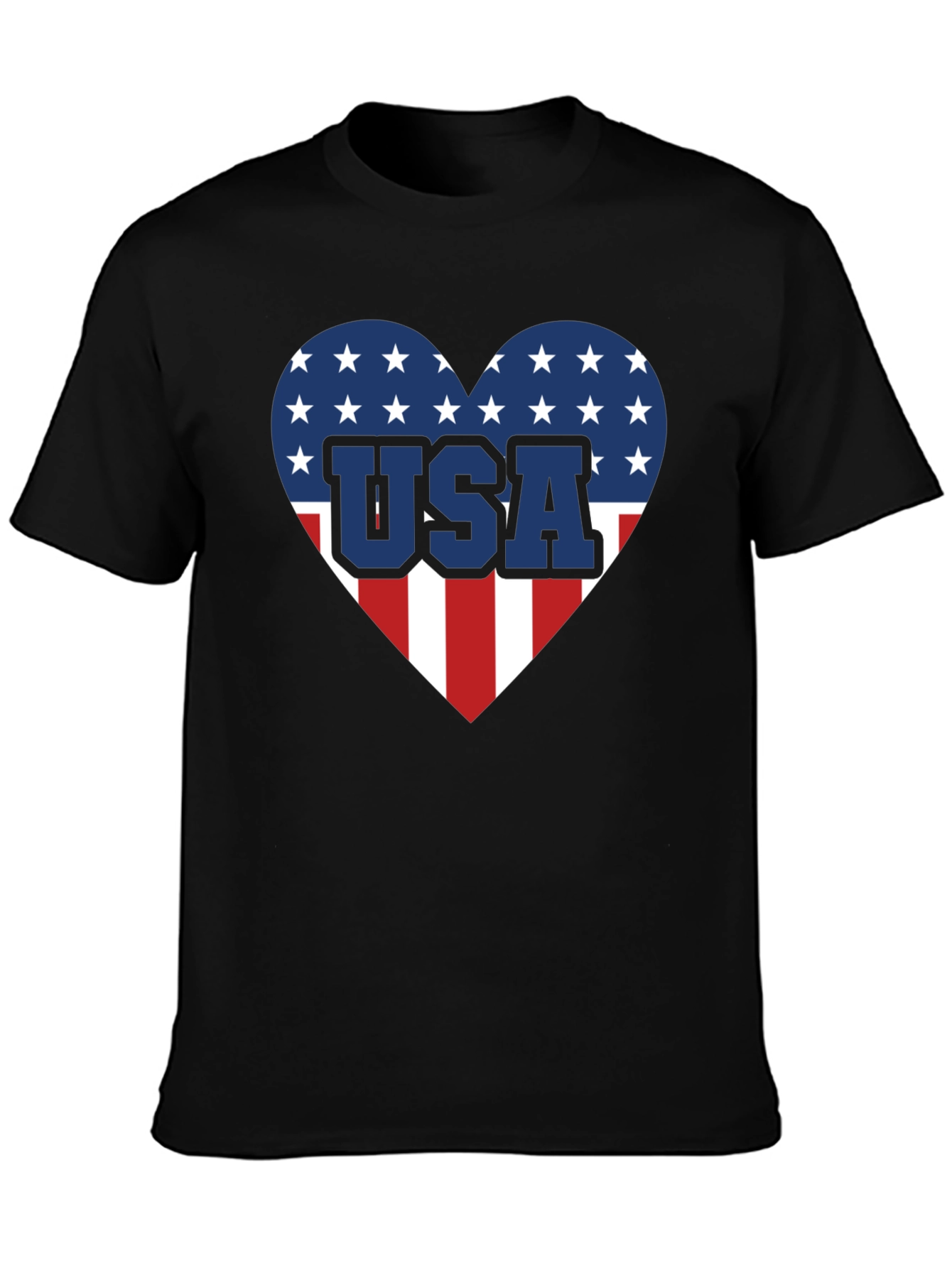 USA Heart Flag Graphic T-Shirt