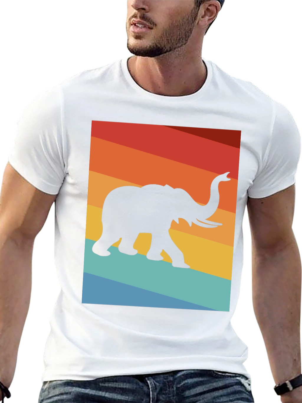 Retro Elephant Graphic Tee - Comfort Fit