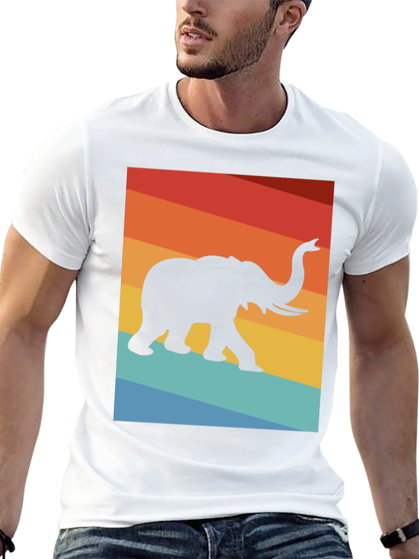Retro Elephant Graphic Tee - Comfort Fit