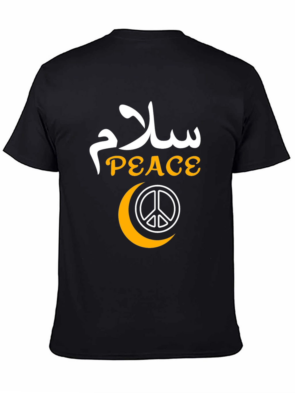 Peace Graphic T-Shirt - Black Cotton Blend