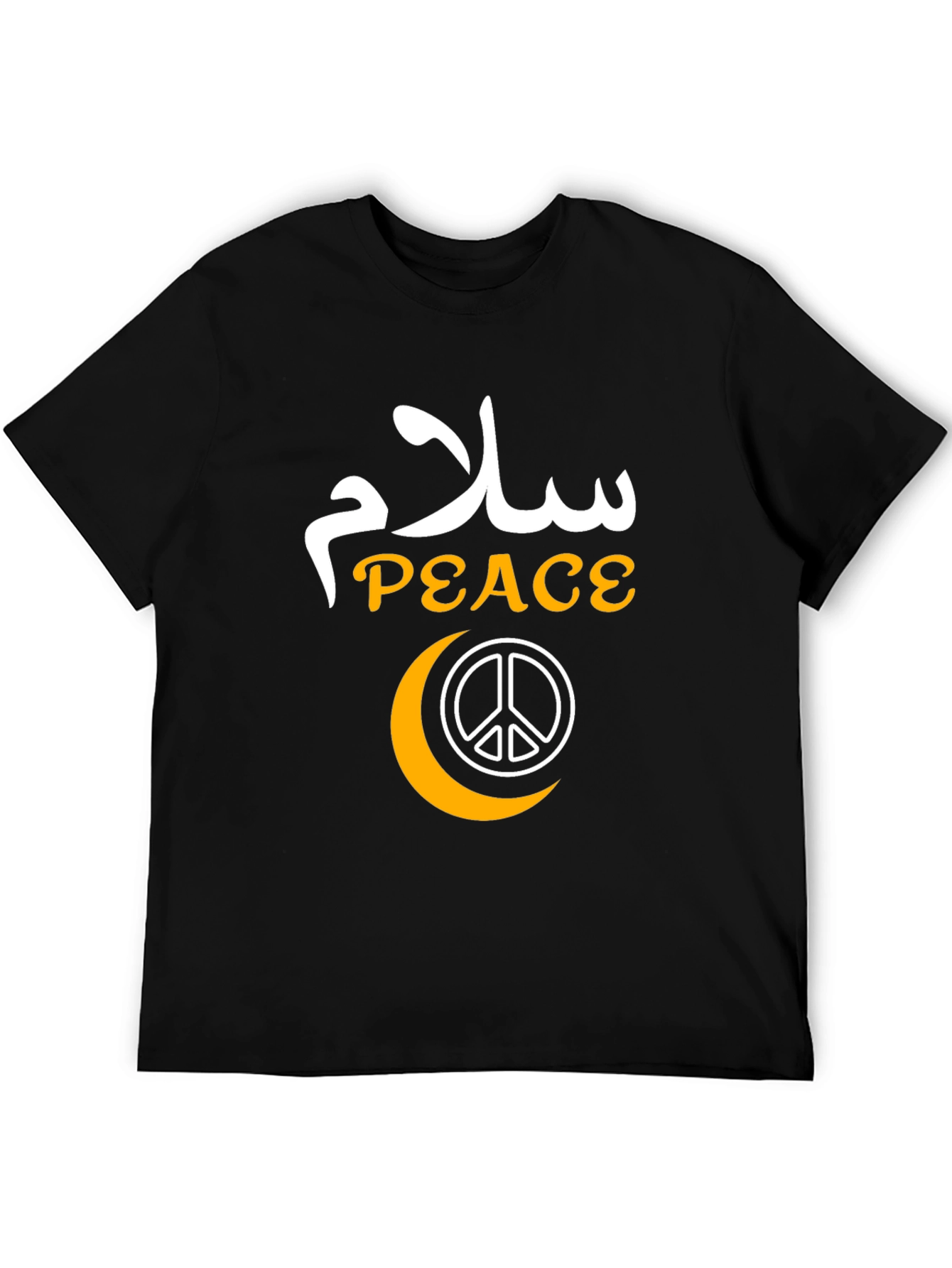 Peace Graphic T-Shirt - Black Cotton Blend