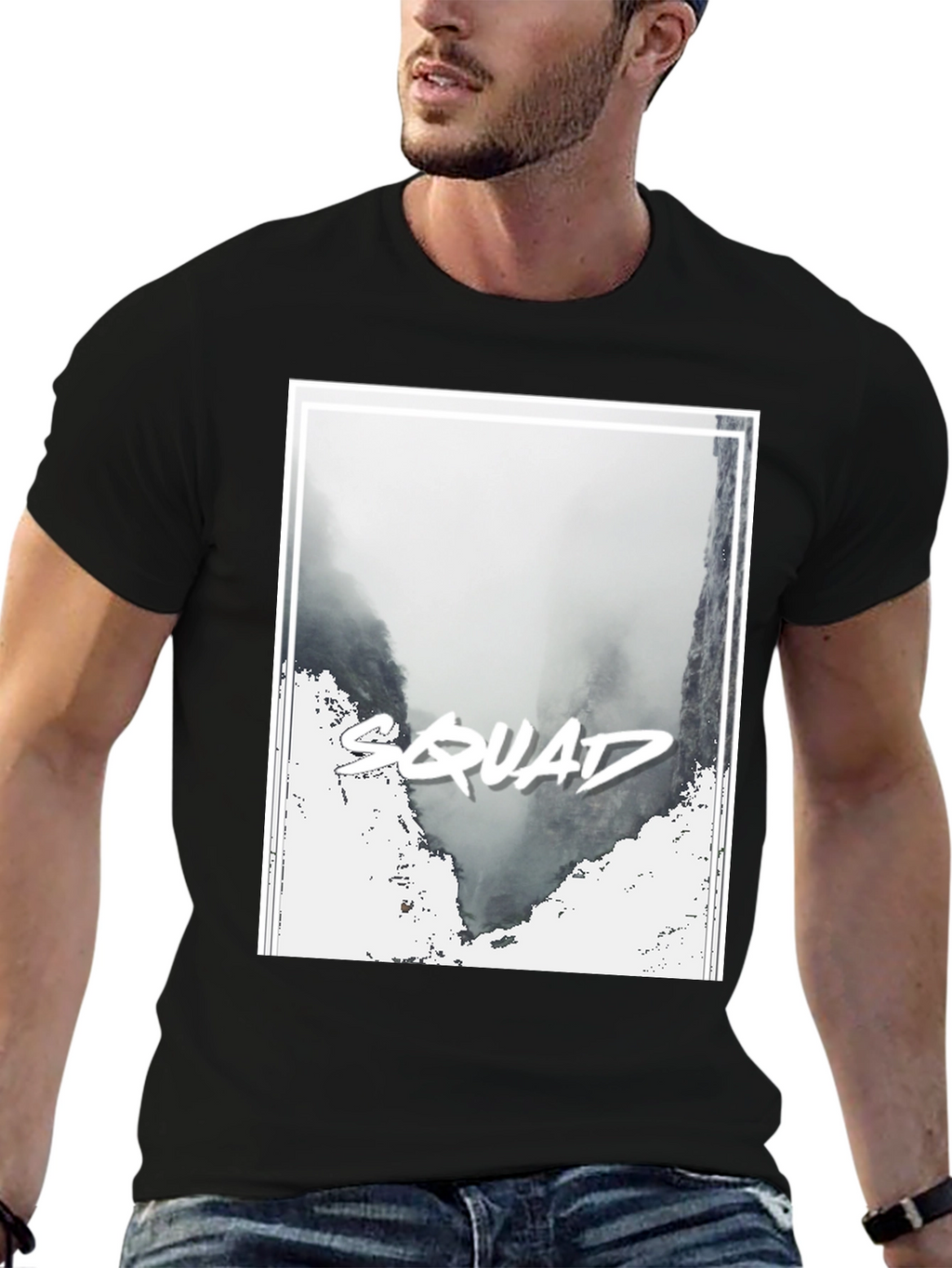 Squad T-Shirt - Black Crew Neck Tee