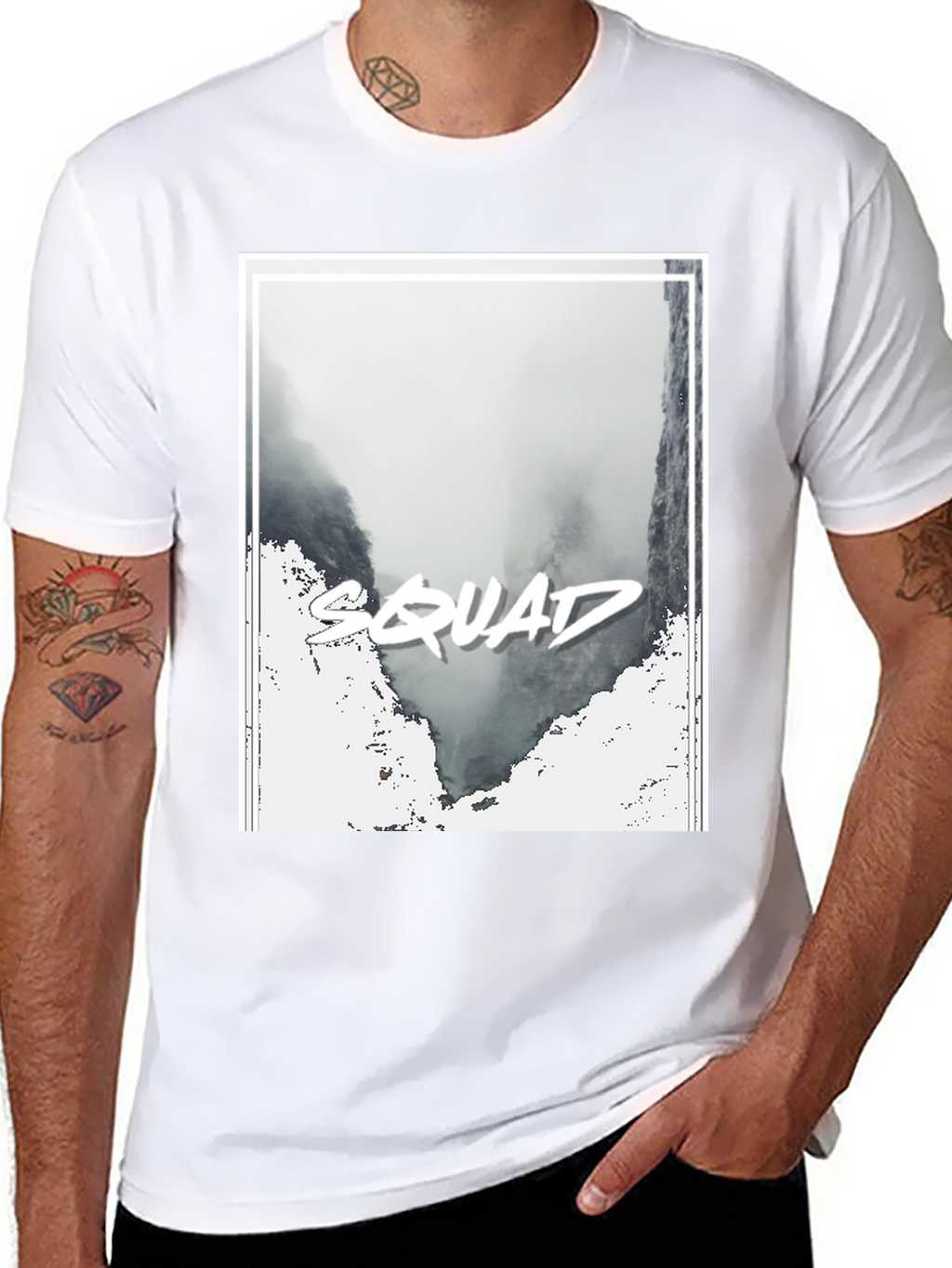 Squad T-Shirt - Black Crew Neck Tee