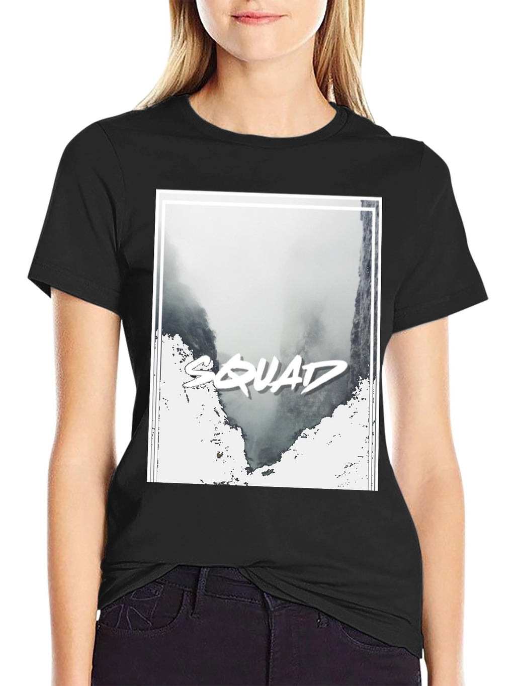 Squad T-Shirt - Black Crew Neck Tee