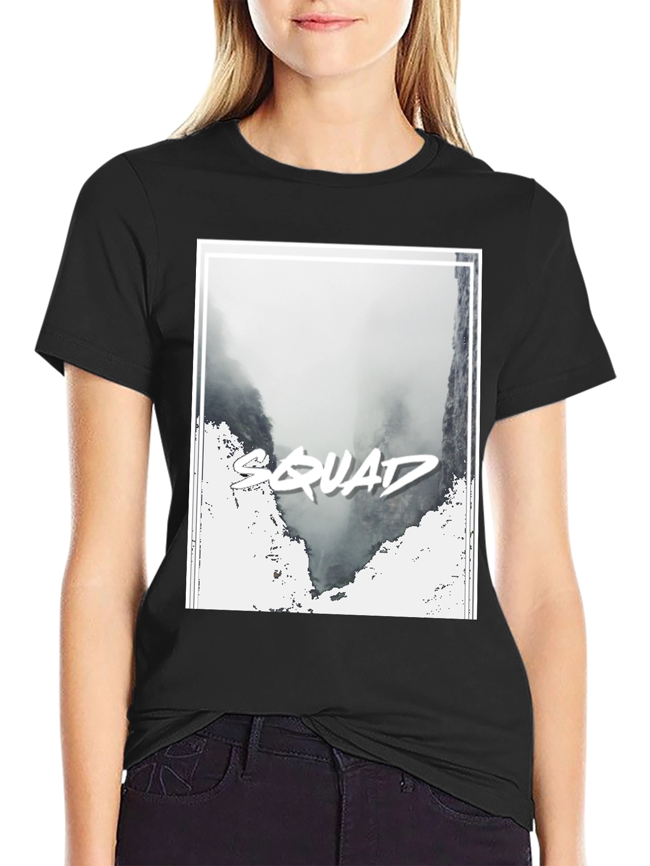 Squad T-Shirt - Black Crew Neck Tee