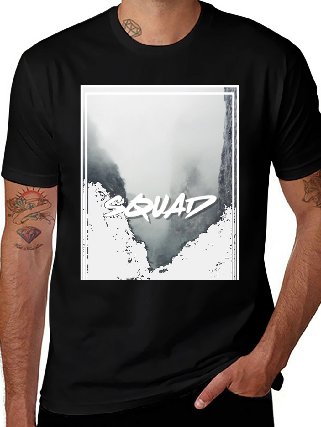 Squad T-Shirt - Black Crew Neck Tee