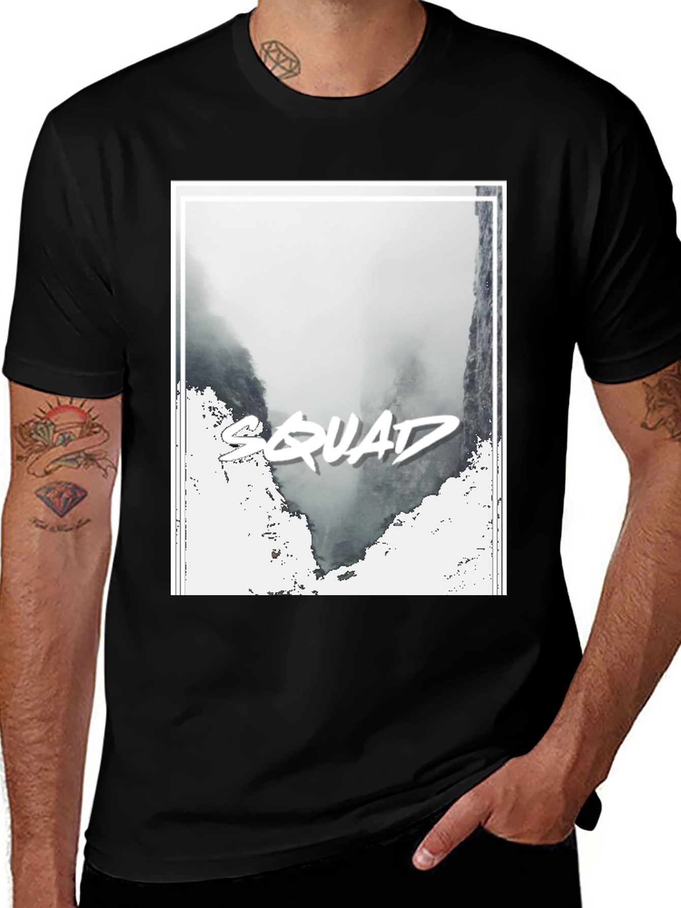 Squad T-Shirt - Black Crew Neck Tee