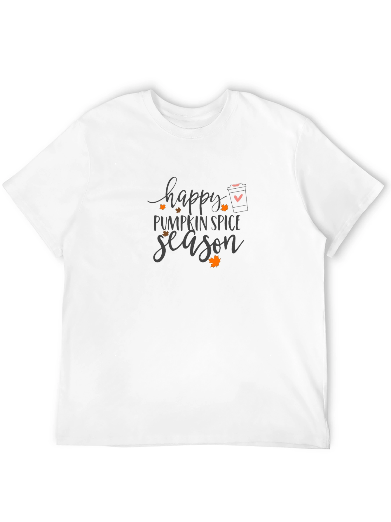 Happy Pumpkin Spice Season Graphic Tee - Black