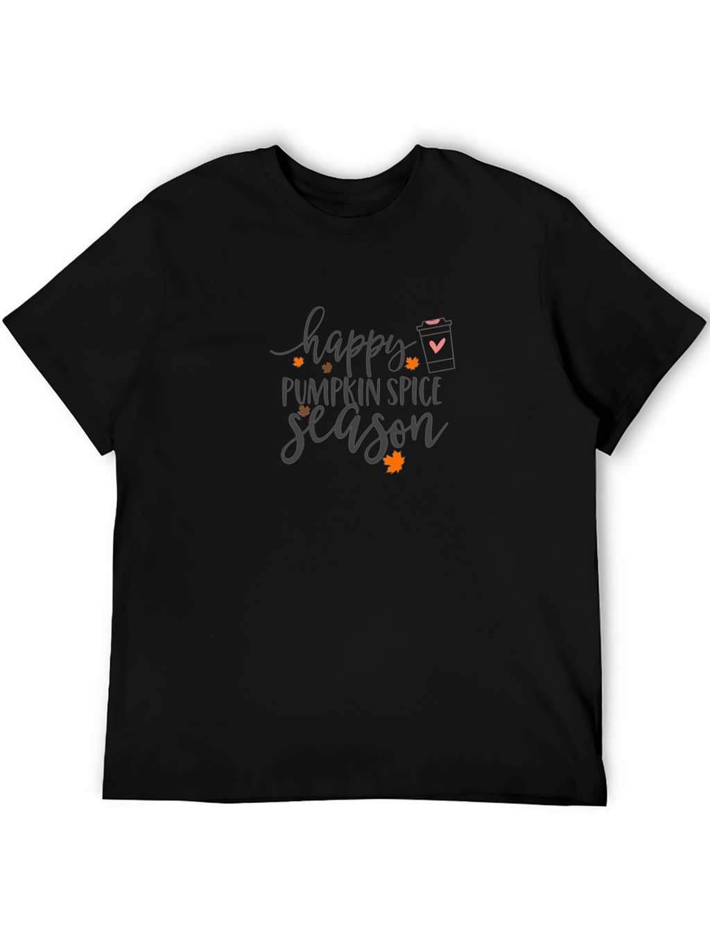 Happy Pumpkin Spice Season Graphic Tee - Black