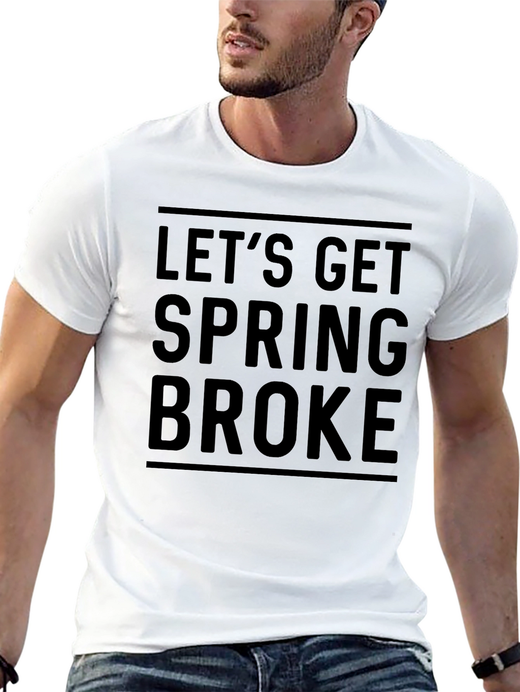 Lets Get Spring Broke Black T-Shirt