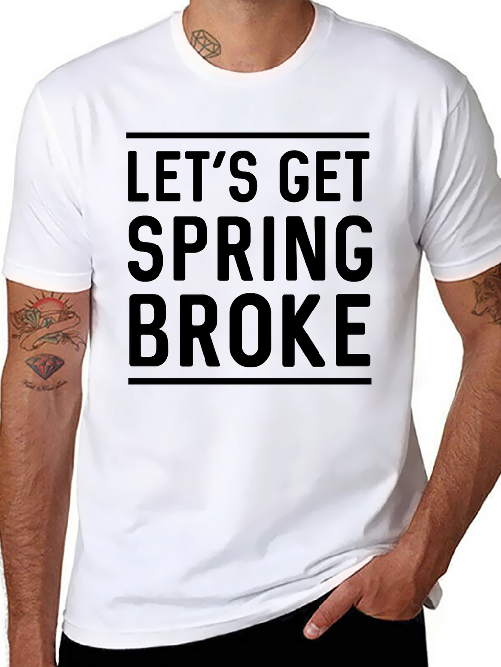 Lets Get Spring Broke Black T-Shirt