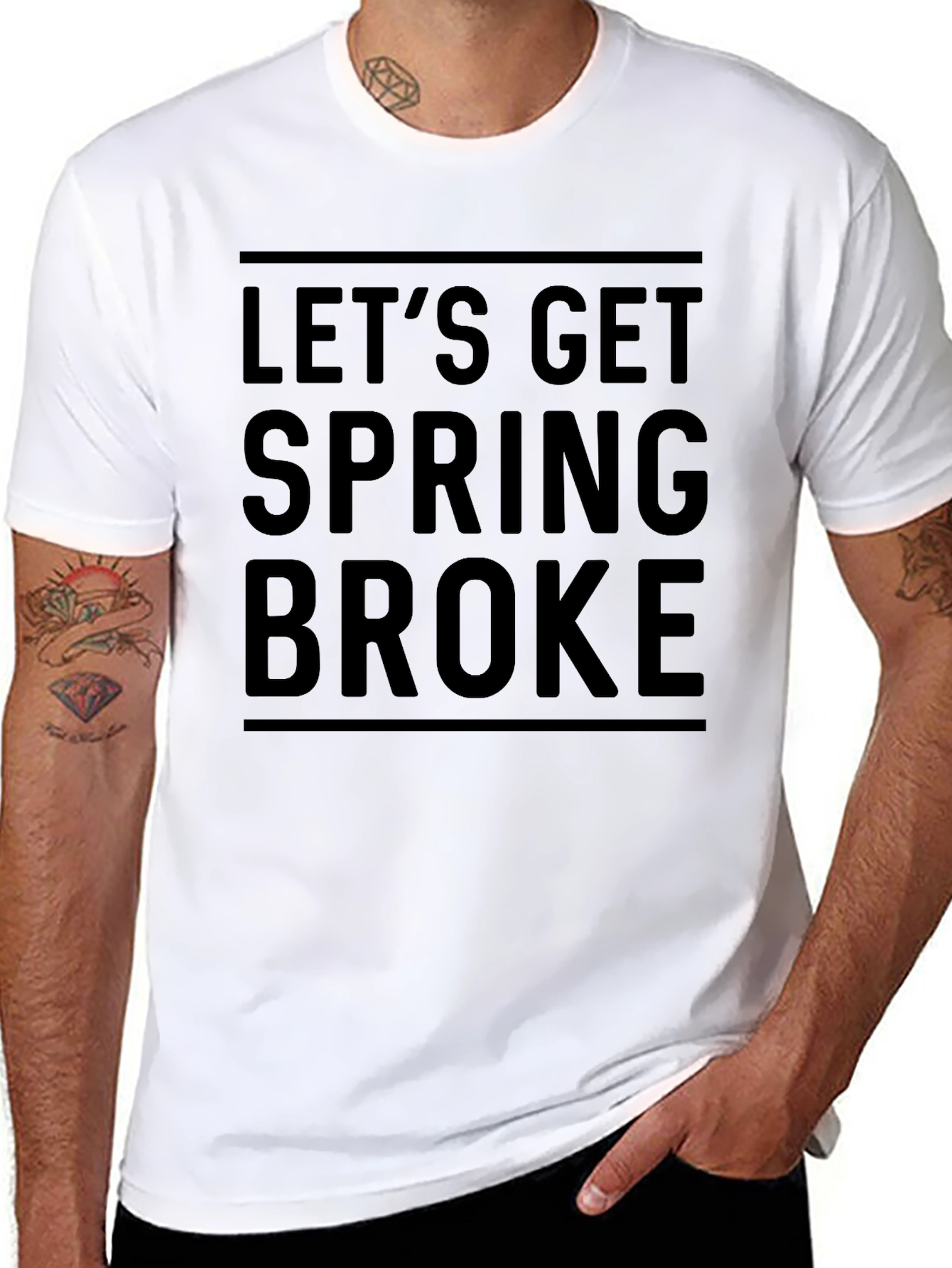 Lets Get Spring Broke Black T-Shirt