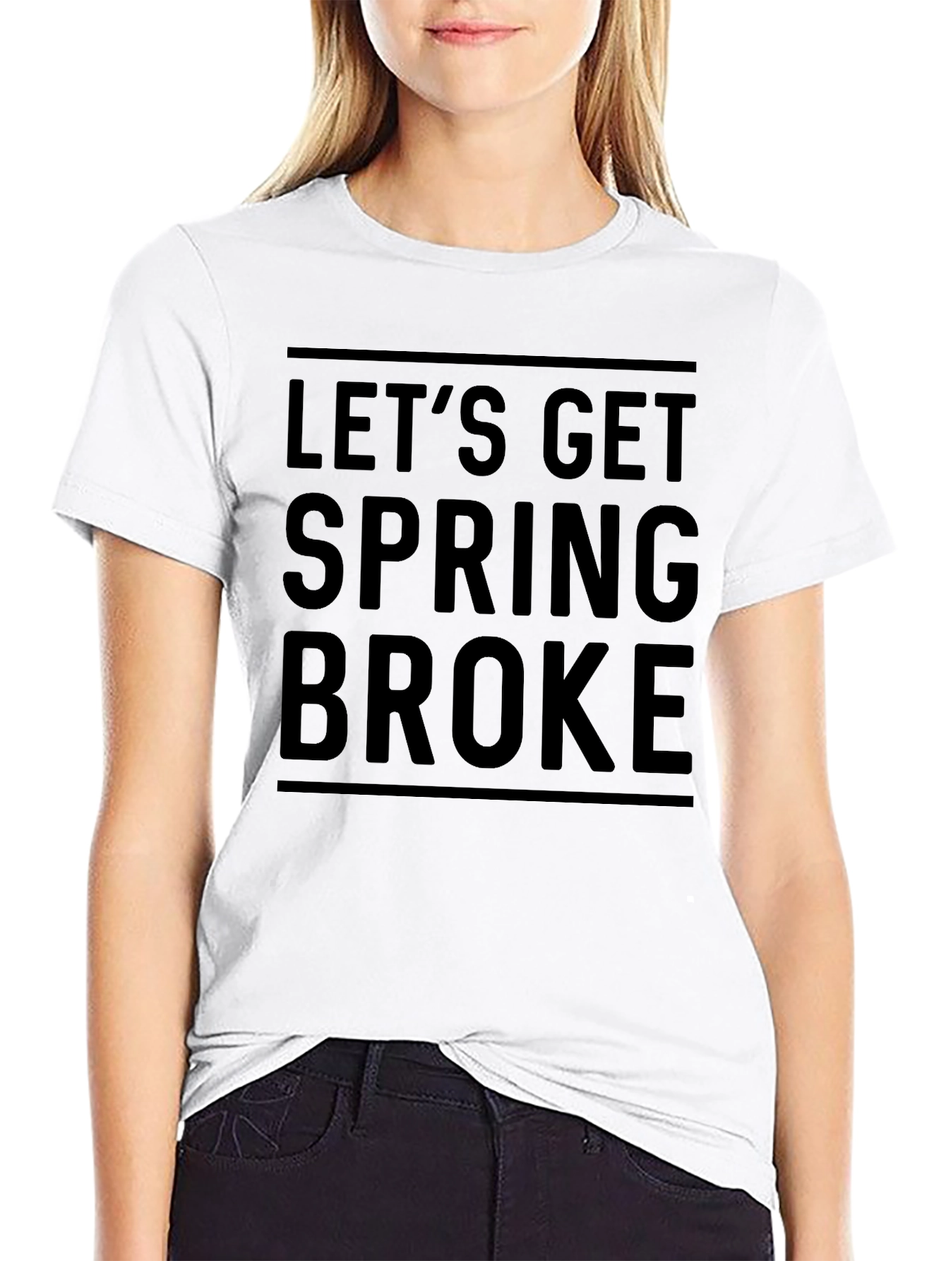 Lets Get Spring Broke Black T-Shirt