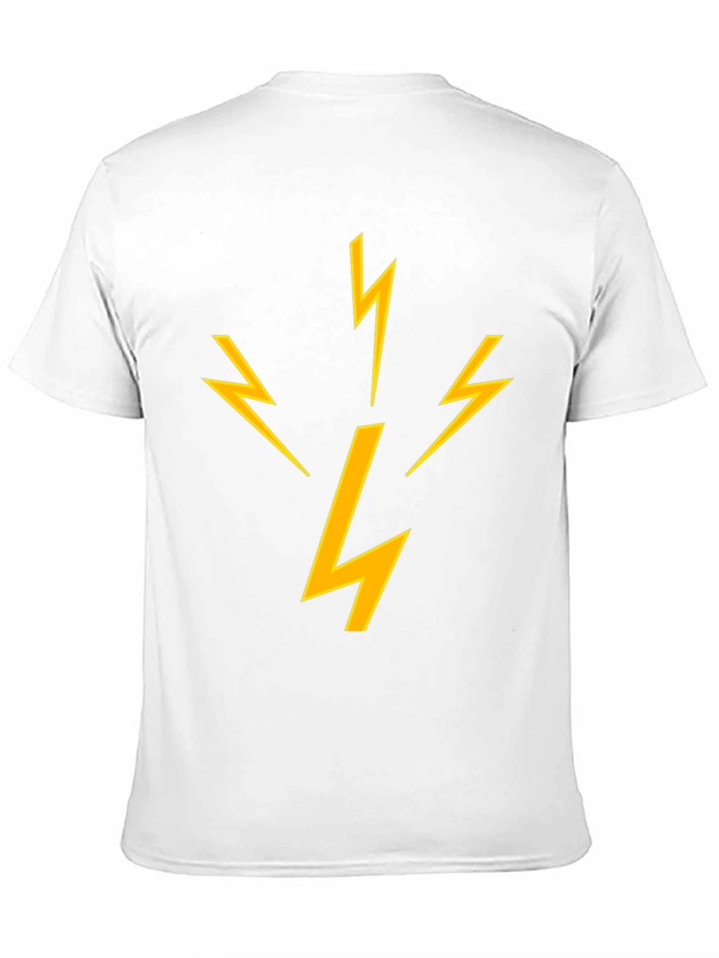 Lightning Bolt Graphic Tee - Black Cotton T-Shirt