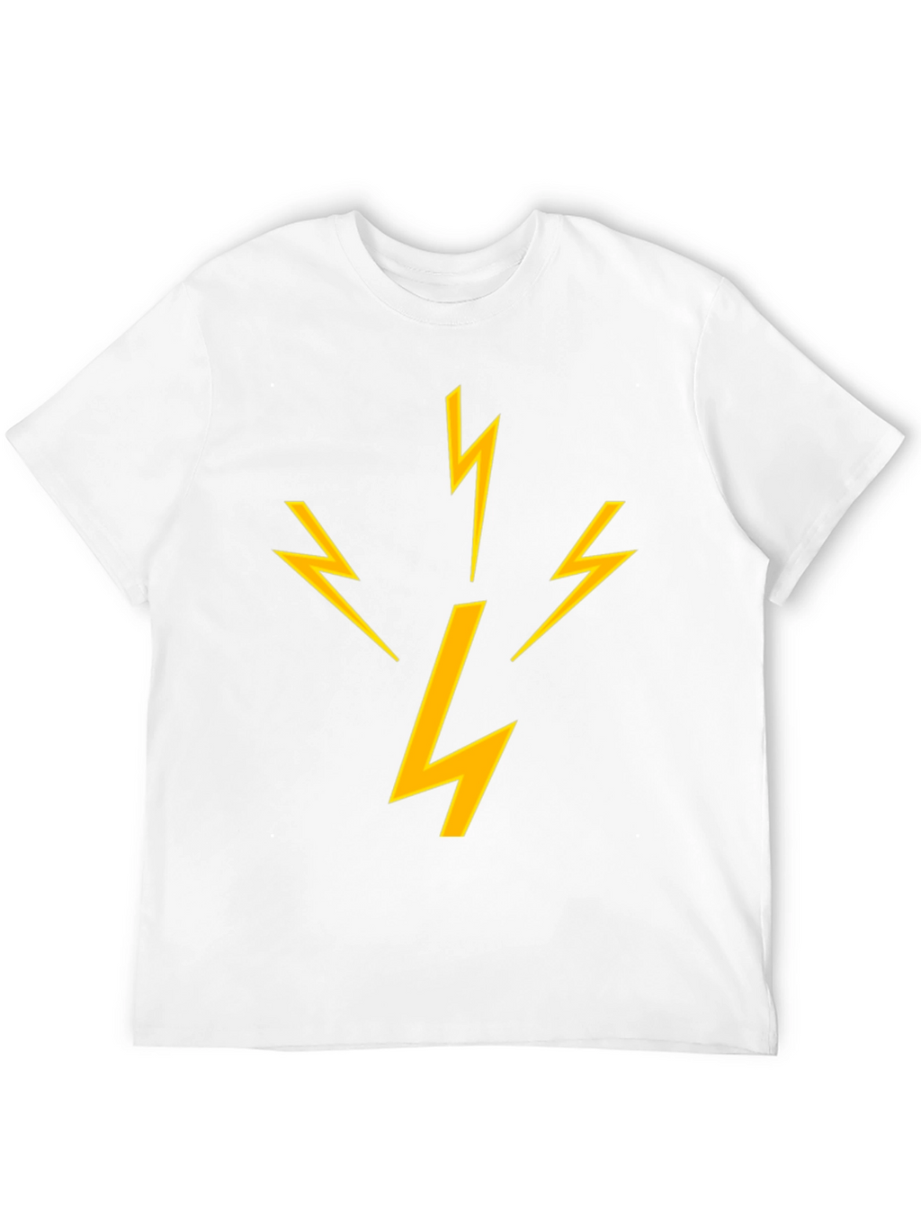 Lightning Bolt Graphic Tee - Black Cotton T-Shirt