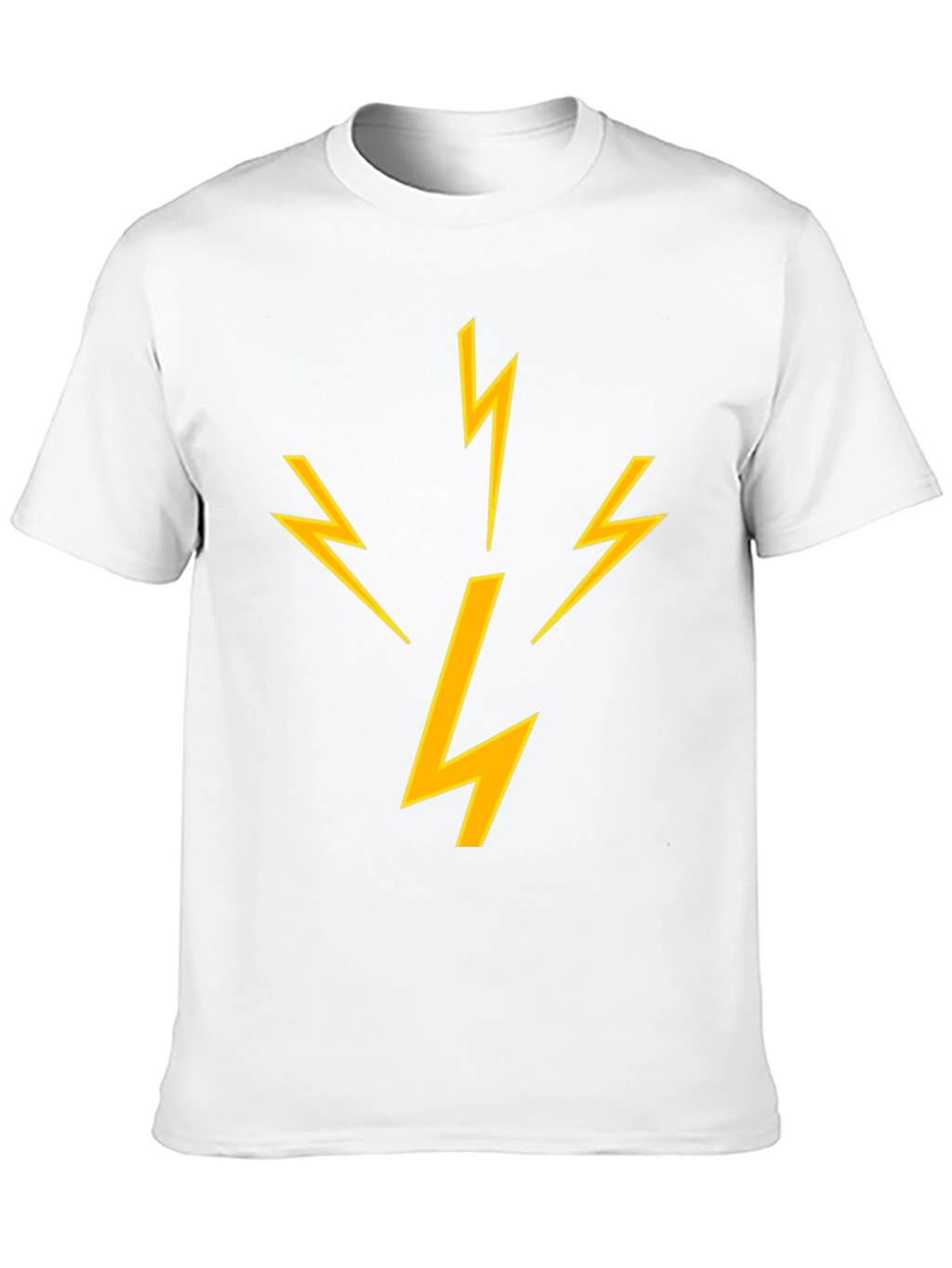 Lightning Bolt Graphic Tee - Black Cotton T-Shirt