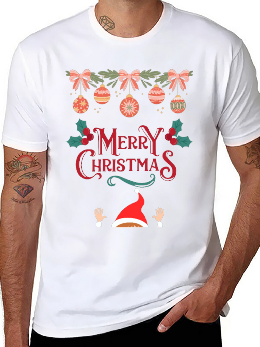 Festive Merry Christmas Graphic Tee