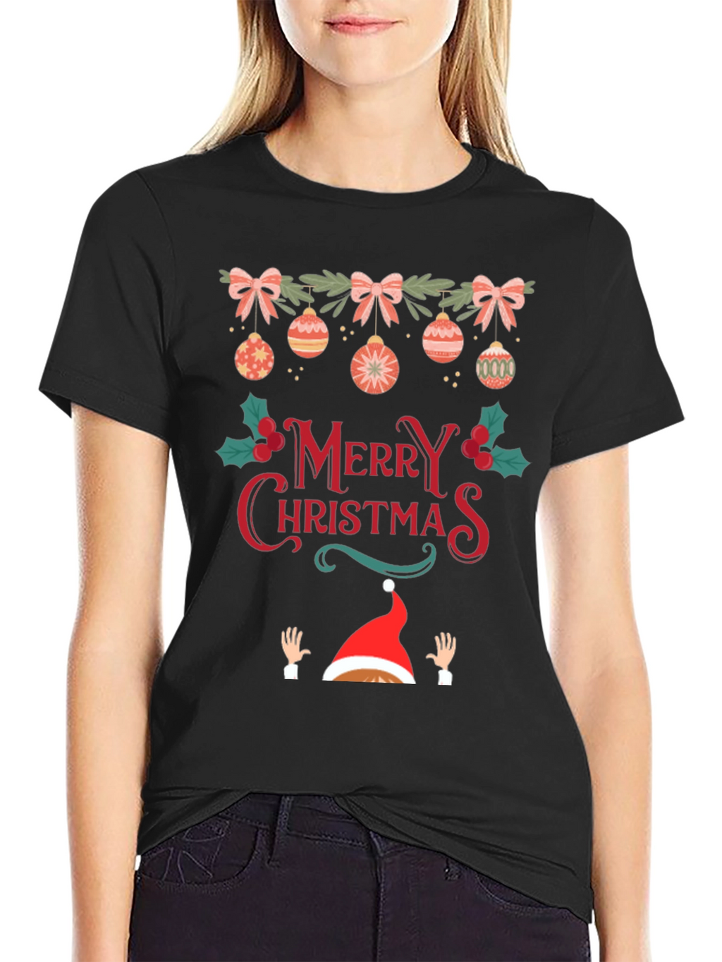 Festive Merry Christmas Graphic Tee
