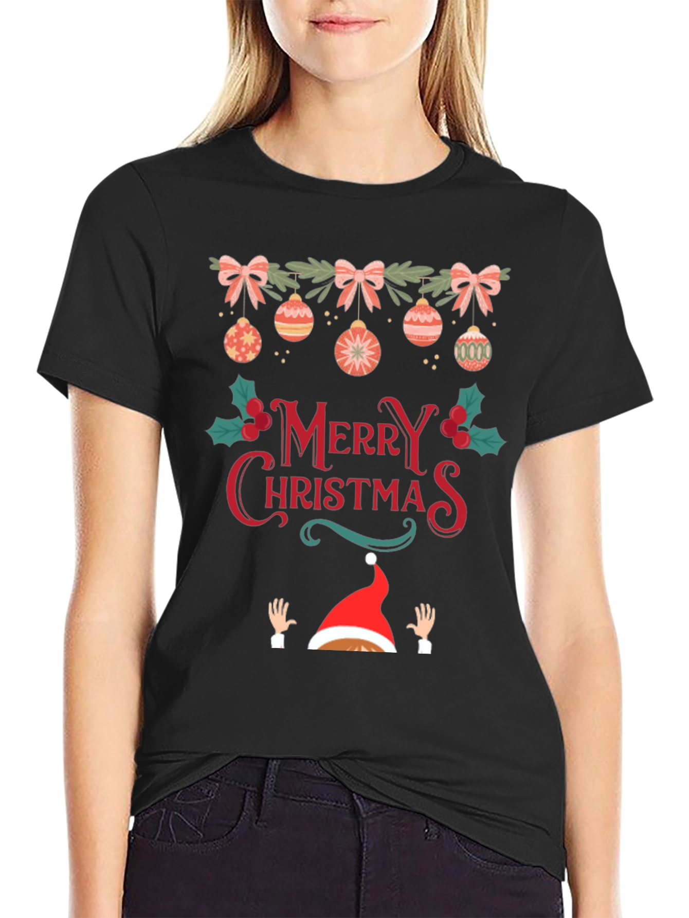 Festive Merry Christmas Graphic Tee