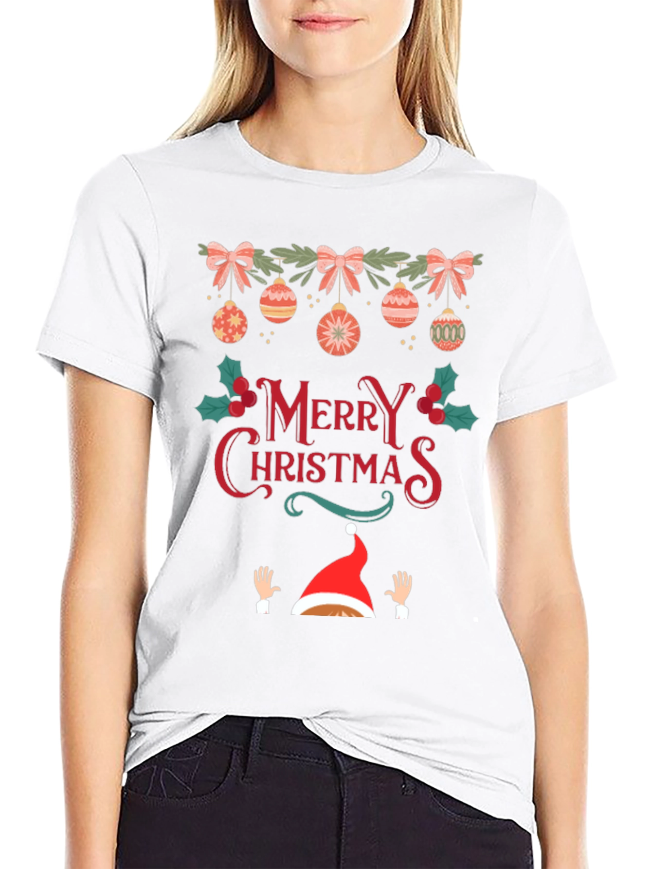 Festive Merry Christmas Graphic Tee
