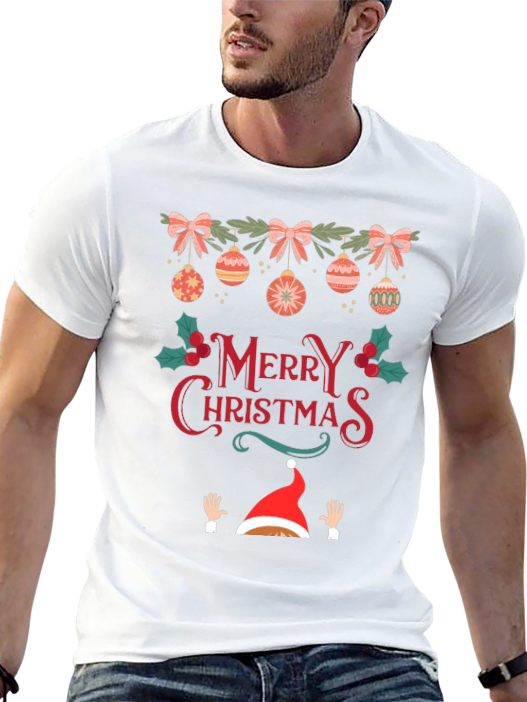 Festive Merry Christmas Graphic Tee