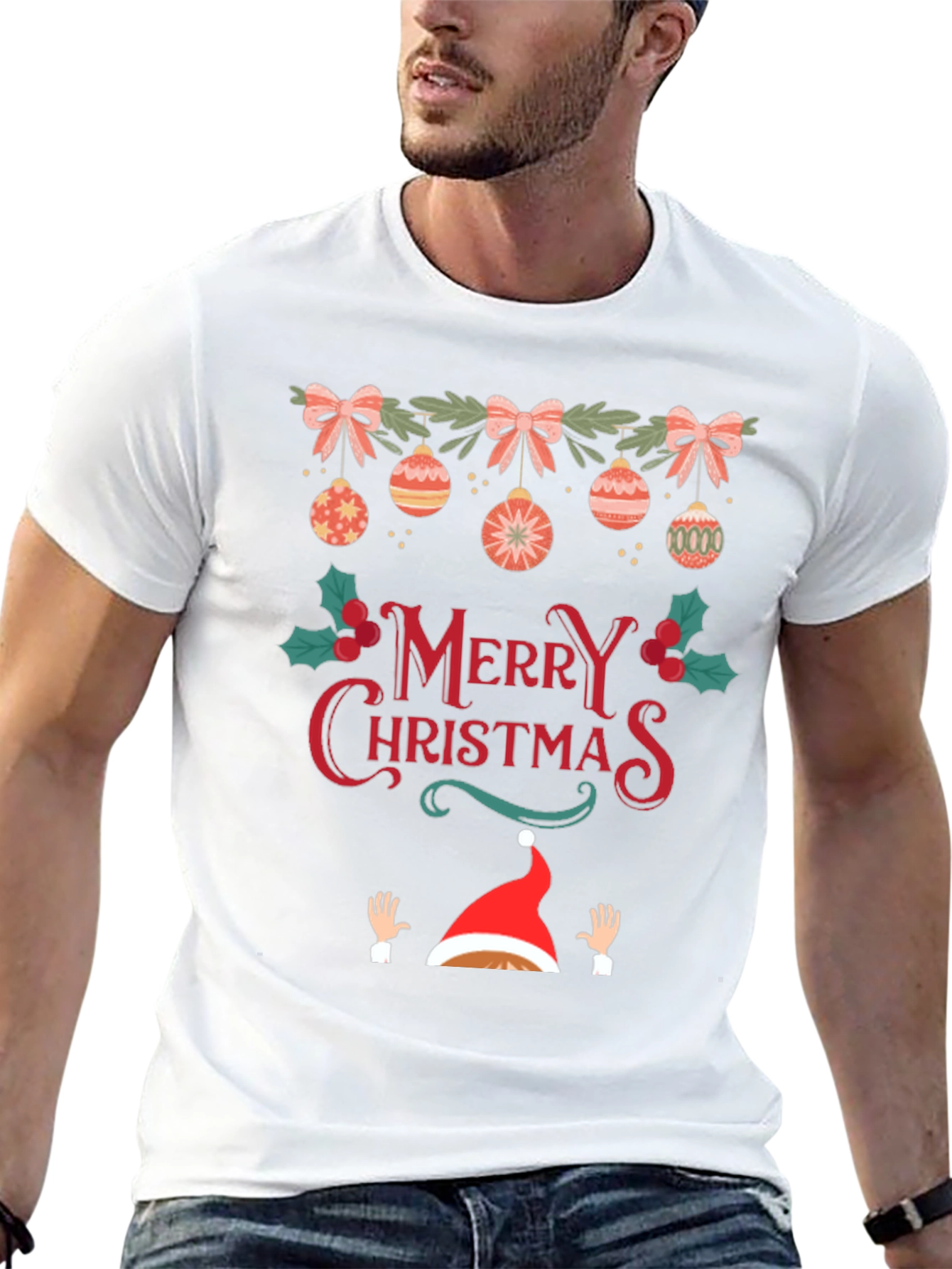 Festive Merry Christmas Graphic Tee