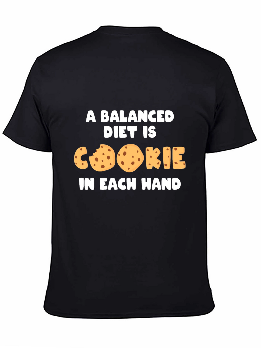 Balanced Diet Cookie Humor Graphic T-Shirt